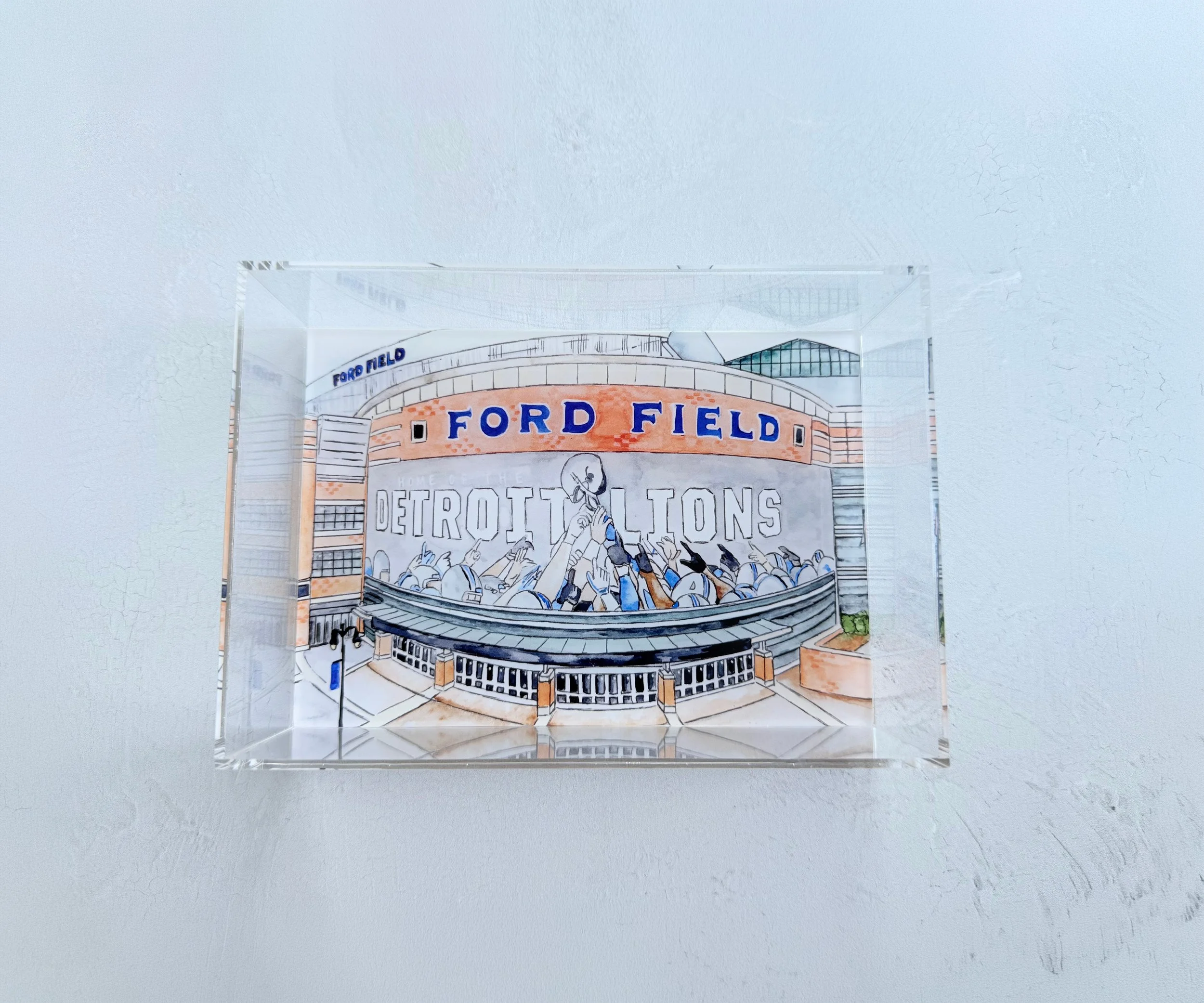 Ford Field  5x7 Acrylic Trinket Tray