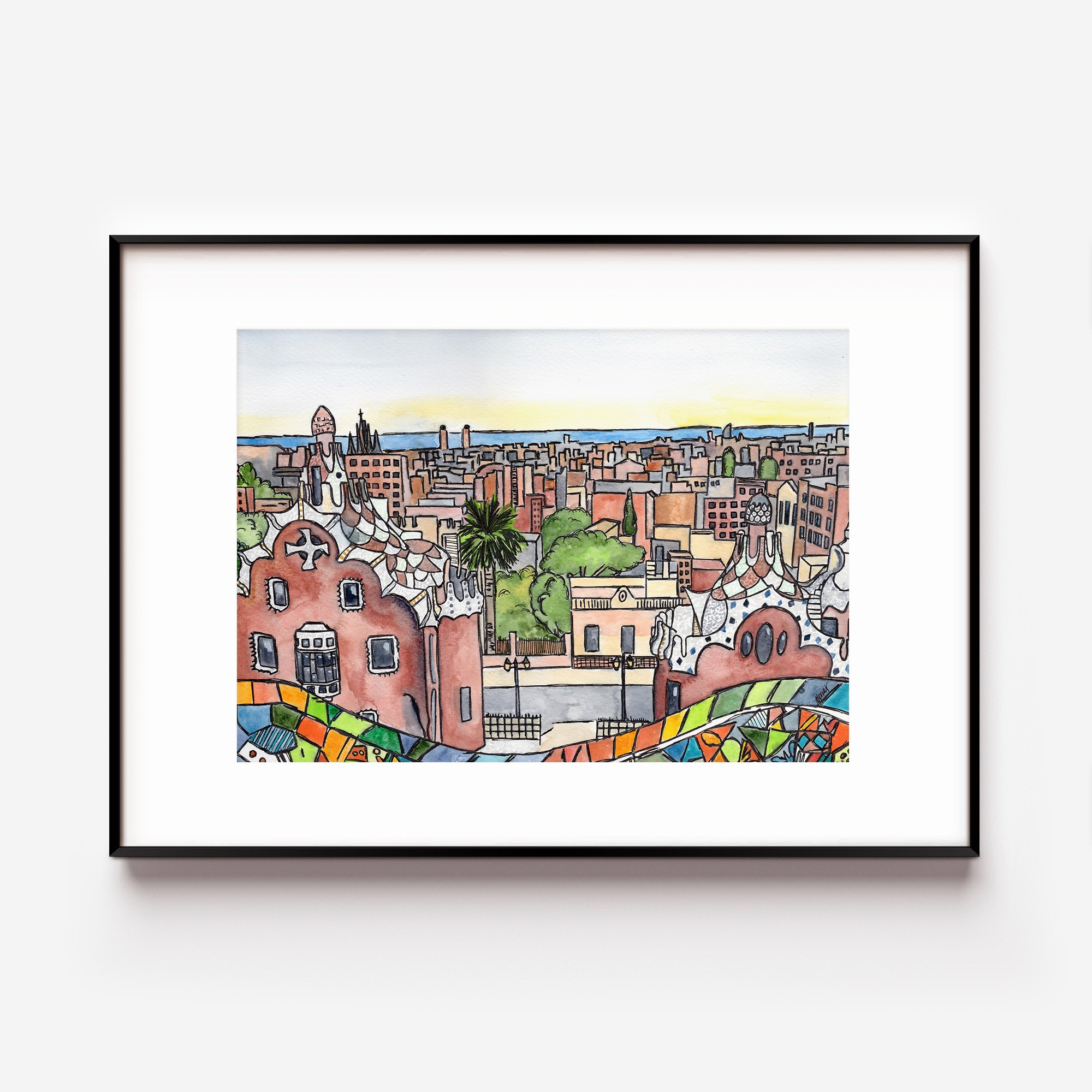 Park Guell - Barcelona Spain Print