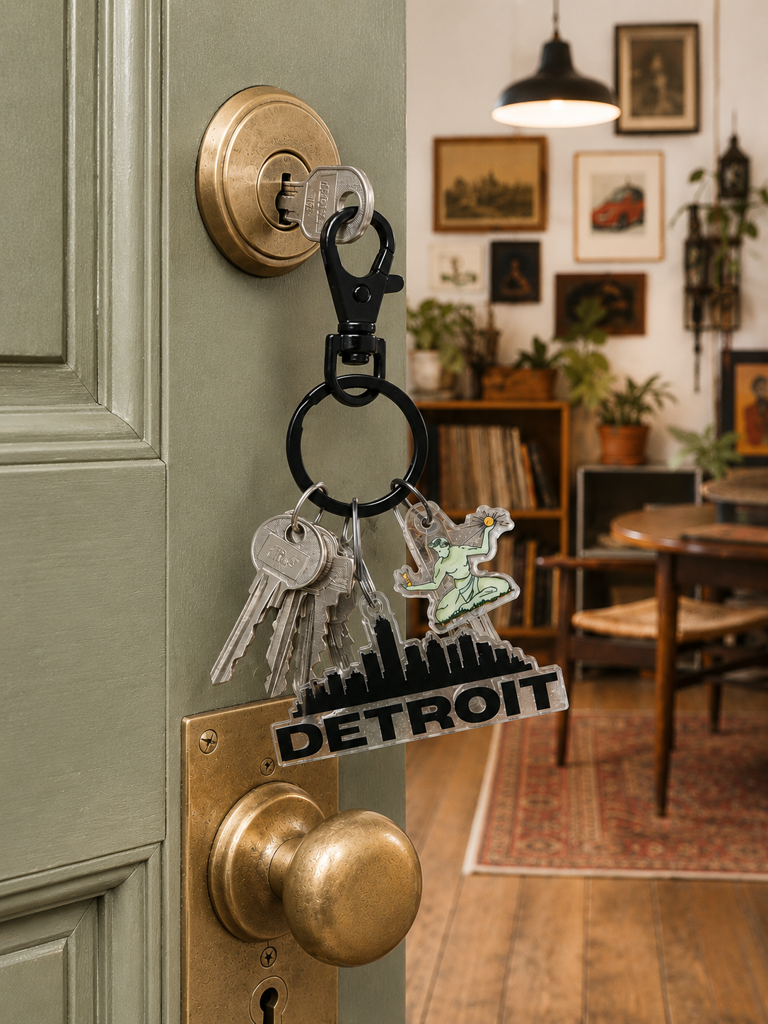 Spirit of Detroit Keychain