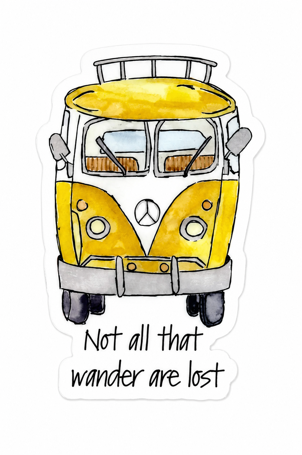 Hippie Bus Sticker