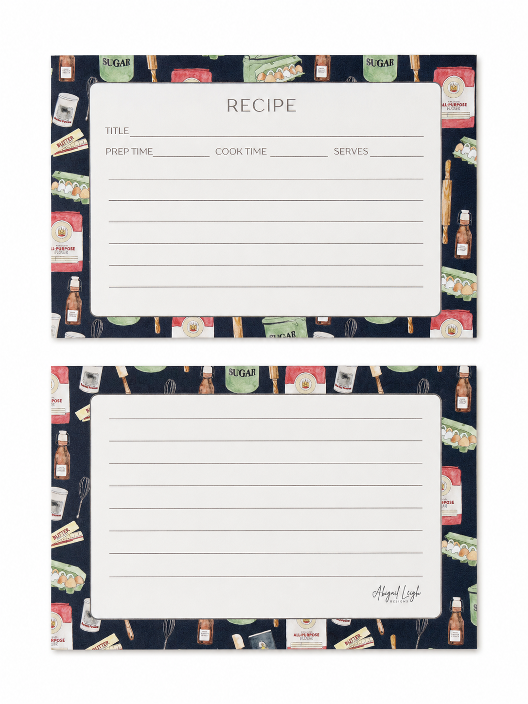 Abigail Leigh Designs Recipe Card The Baker Front and Back.png