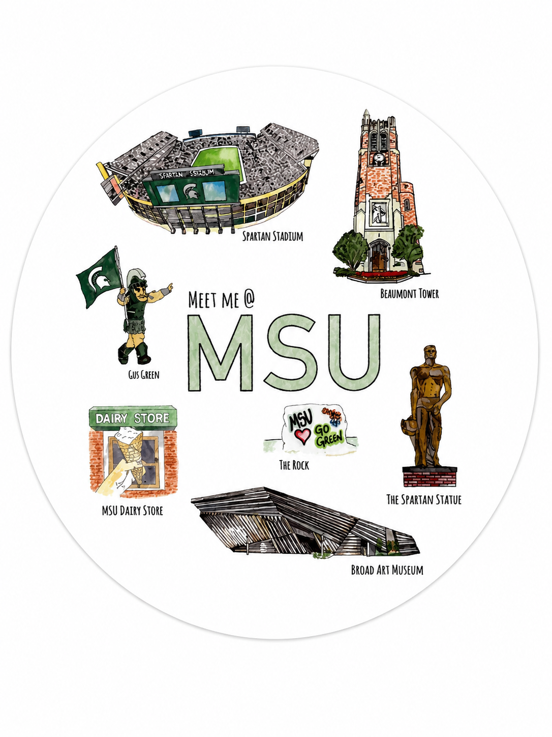 Meet Me @ MSU Sticker