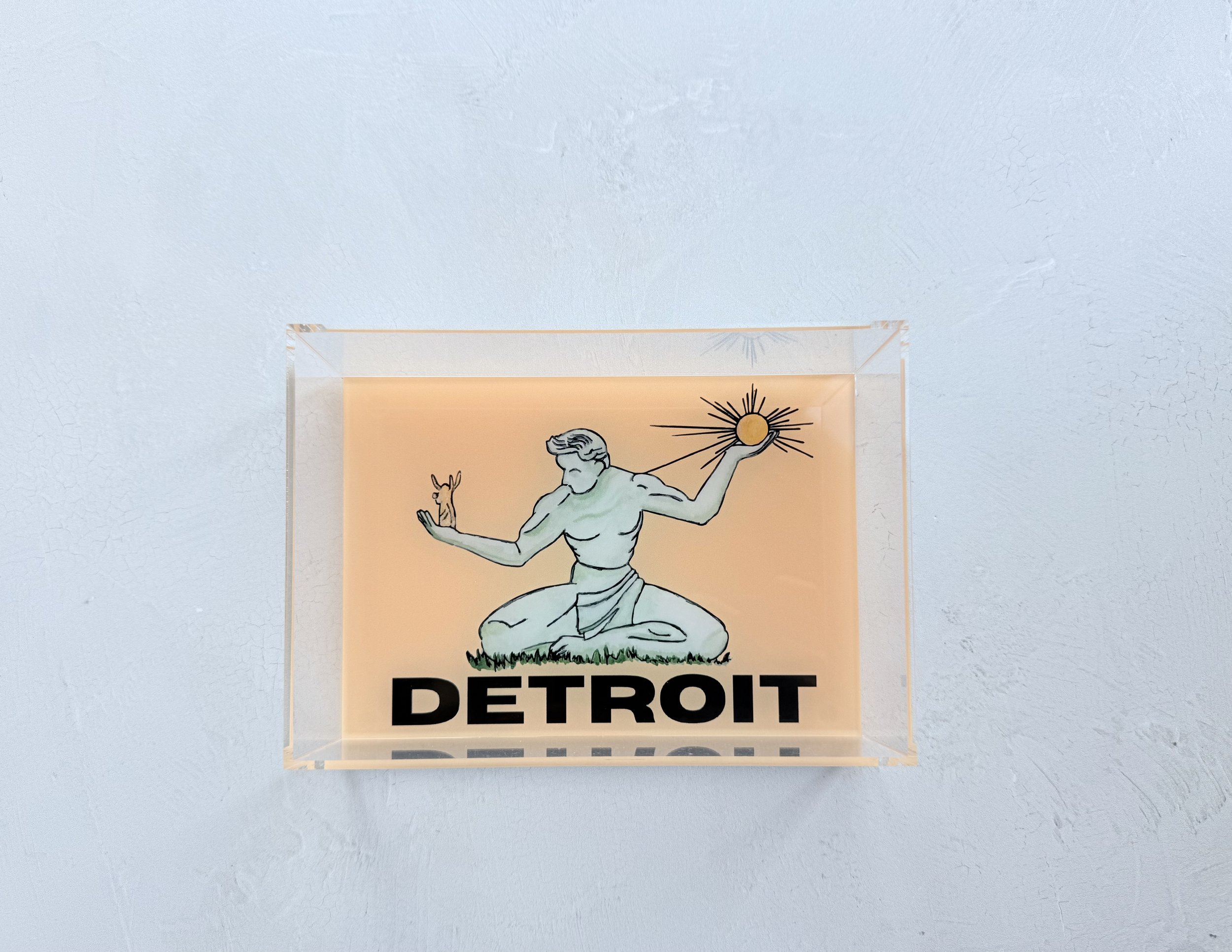 Spirit Of Detroit 5x7 Acrylic Trinket Tray