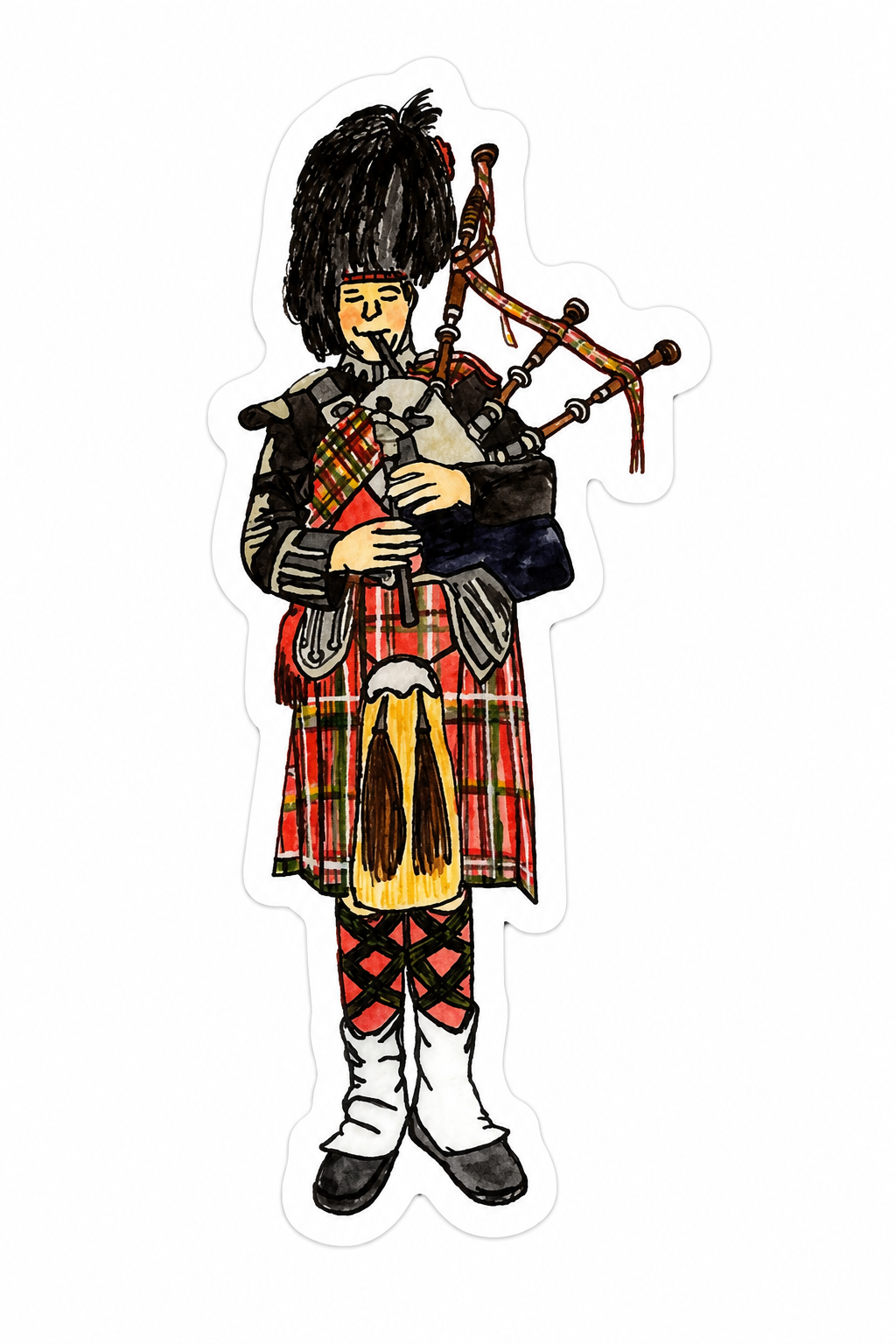 Bagpiper Sticker