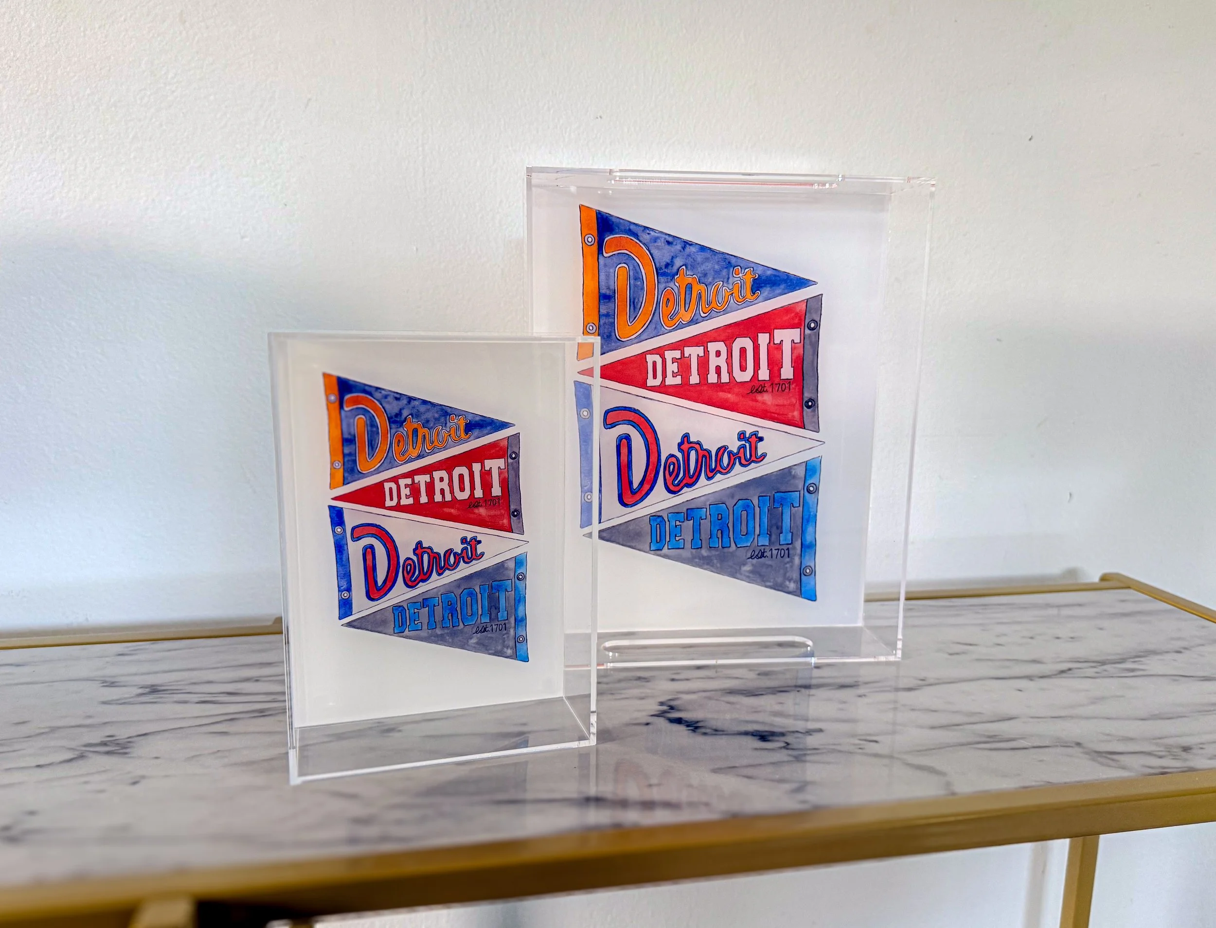 Detroit Pendent  8x10 Acrylic Tray with Handle