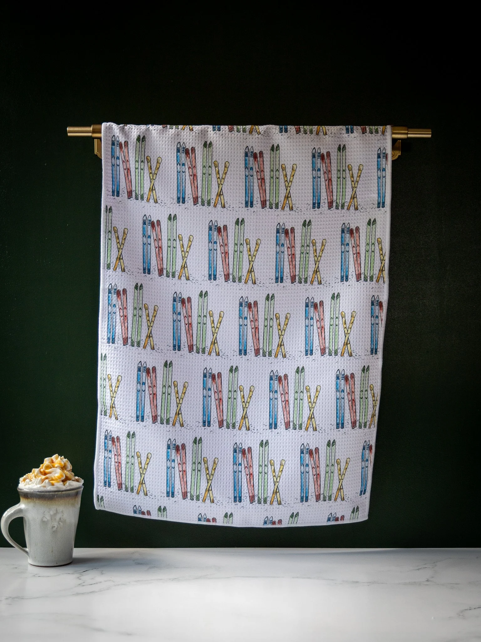 Skis Waffle 1 Green Abigail Leigh Designs.jpg