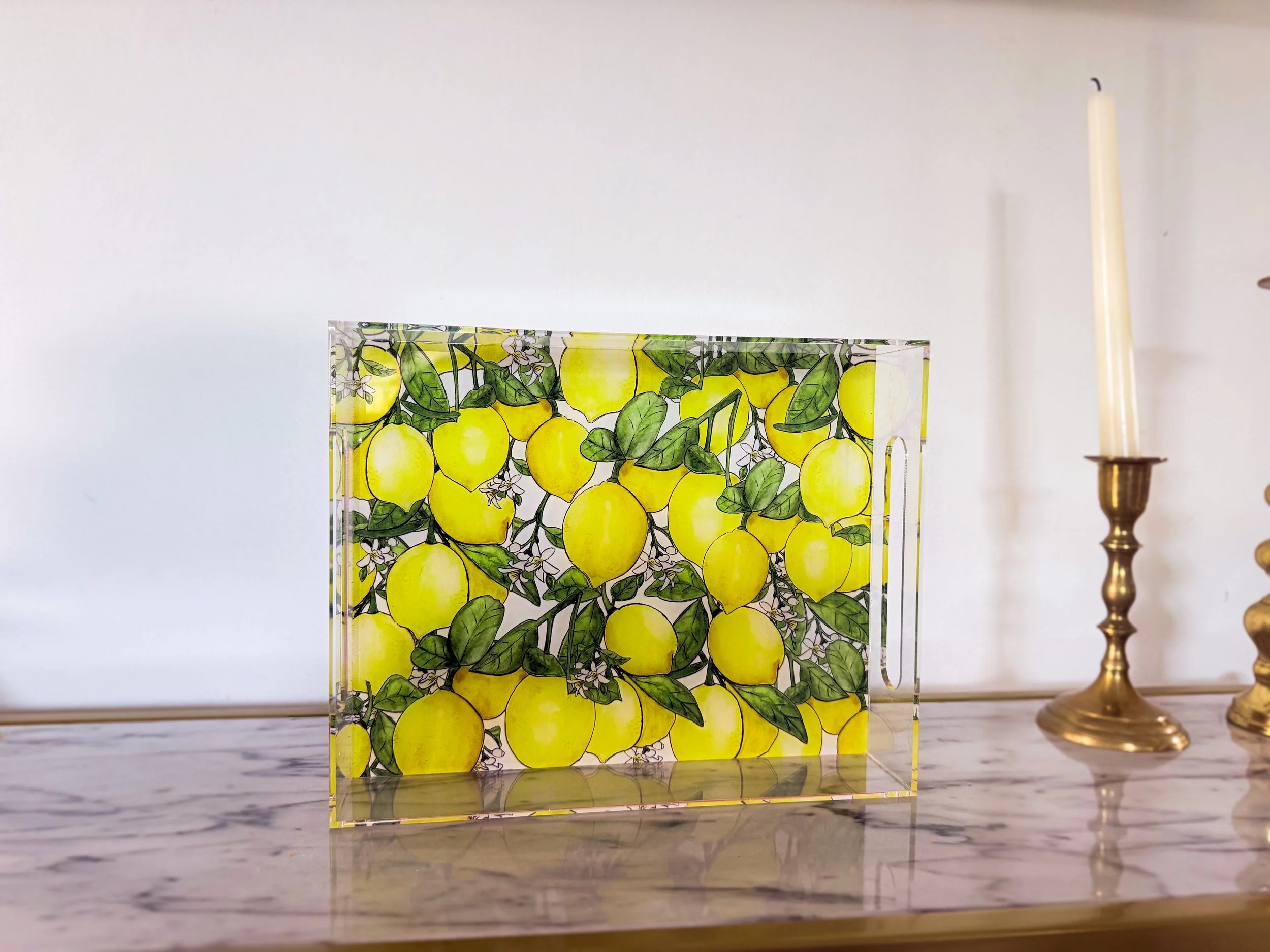 Lemon Love  8x10 Acrylic Tray with Handle