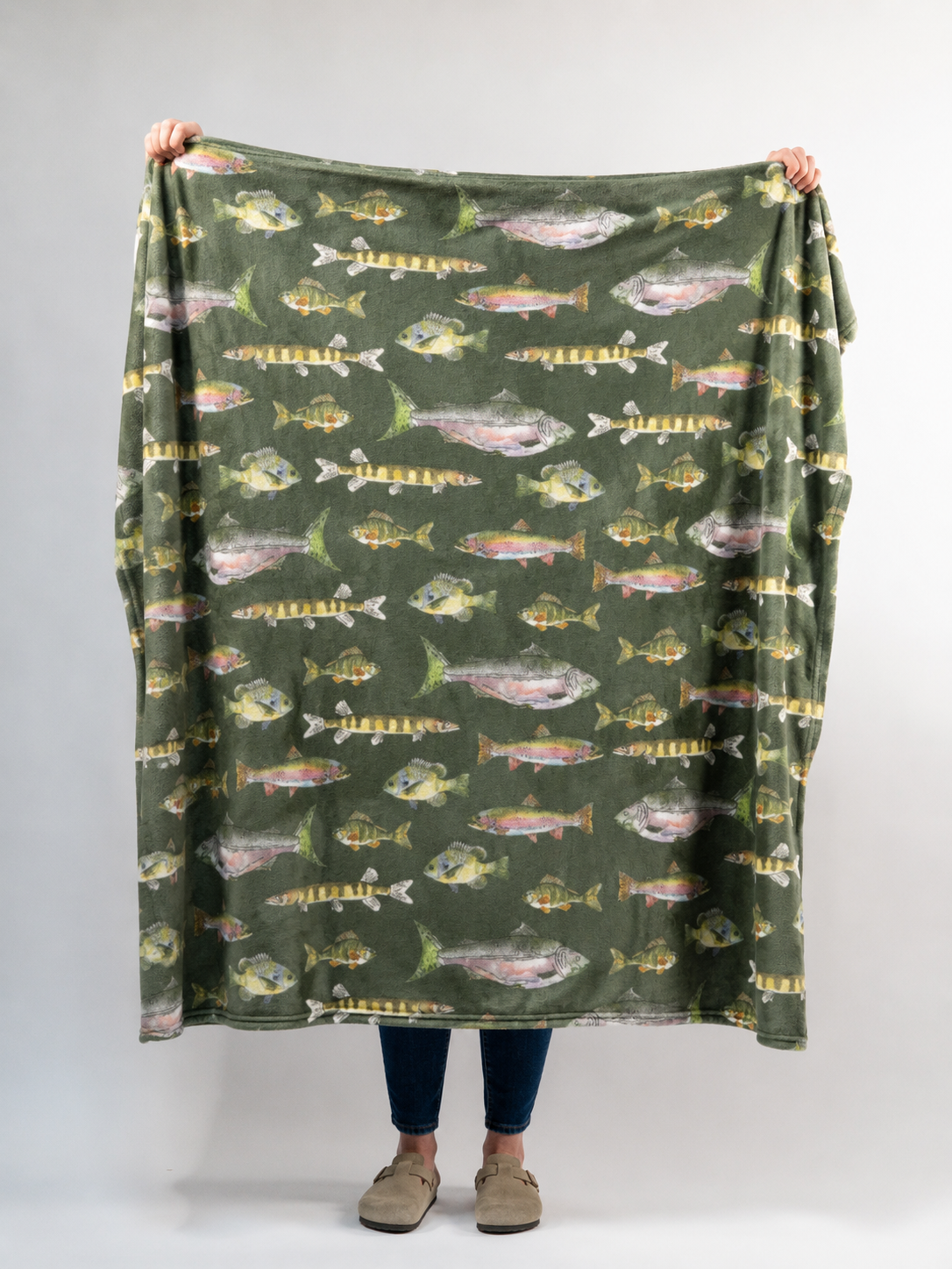 Fish of Michigan Blanket
