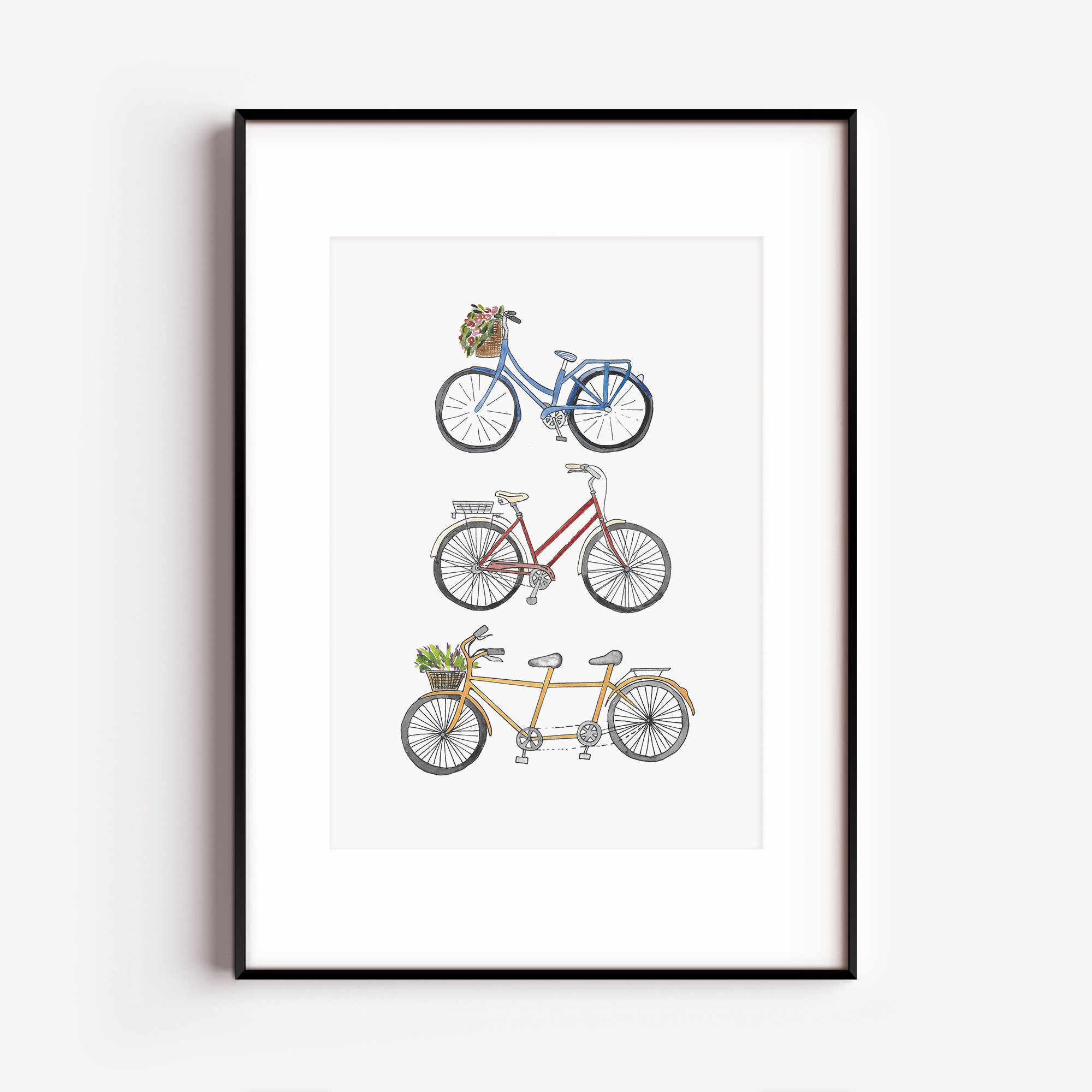 Bicycle Watercolor Print