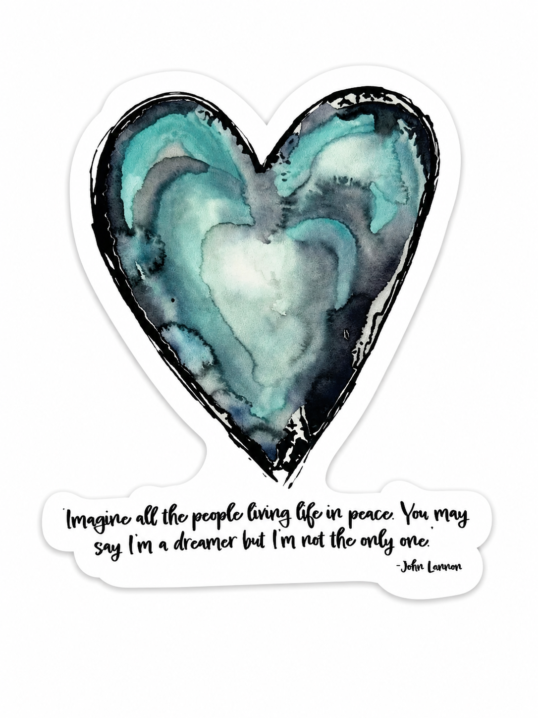Imagine Heart Sticker