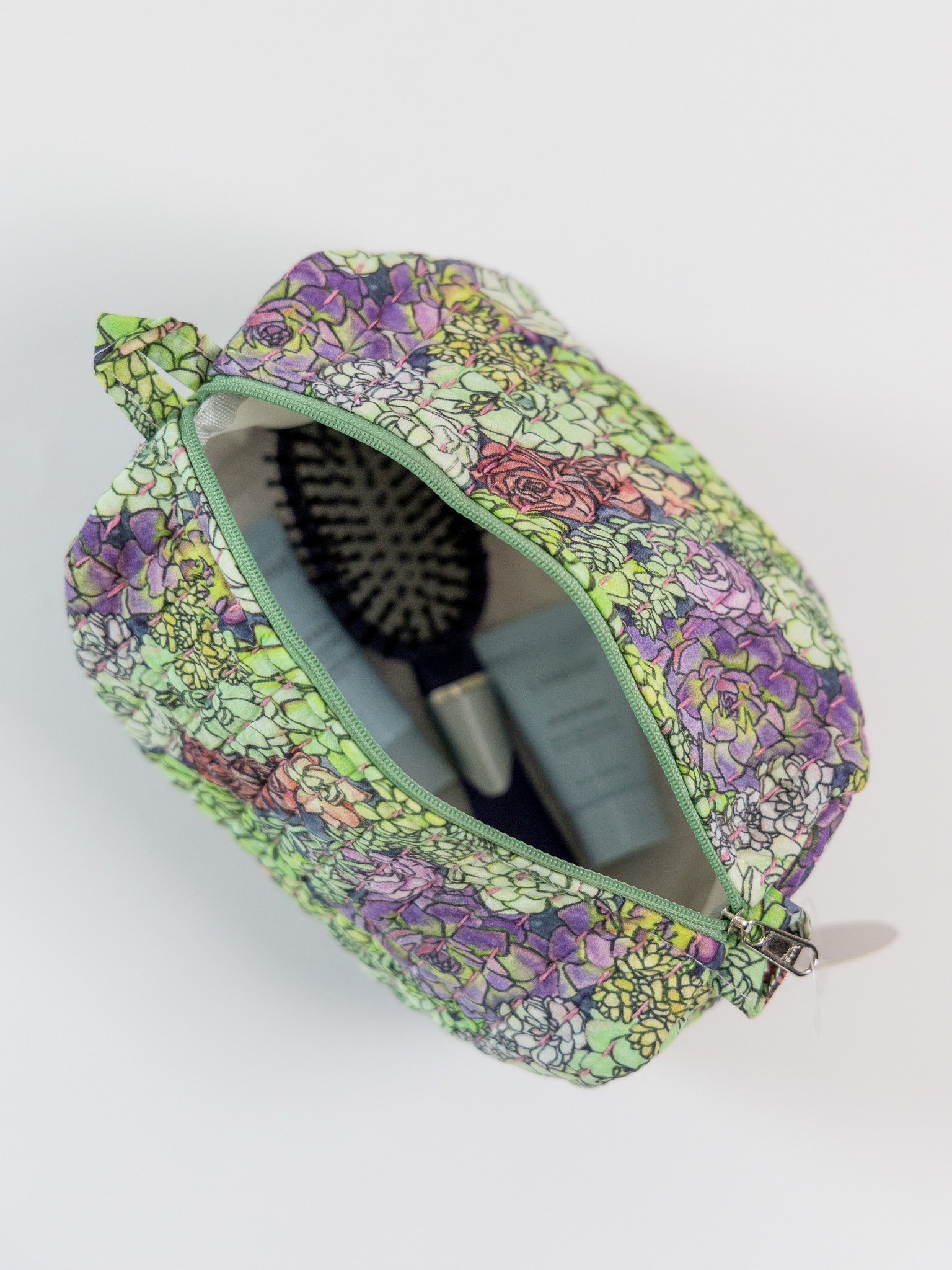 Abigail Leigh Designs Succulent Quilted Pouch 2.jpg