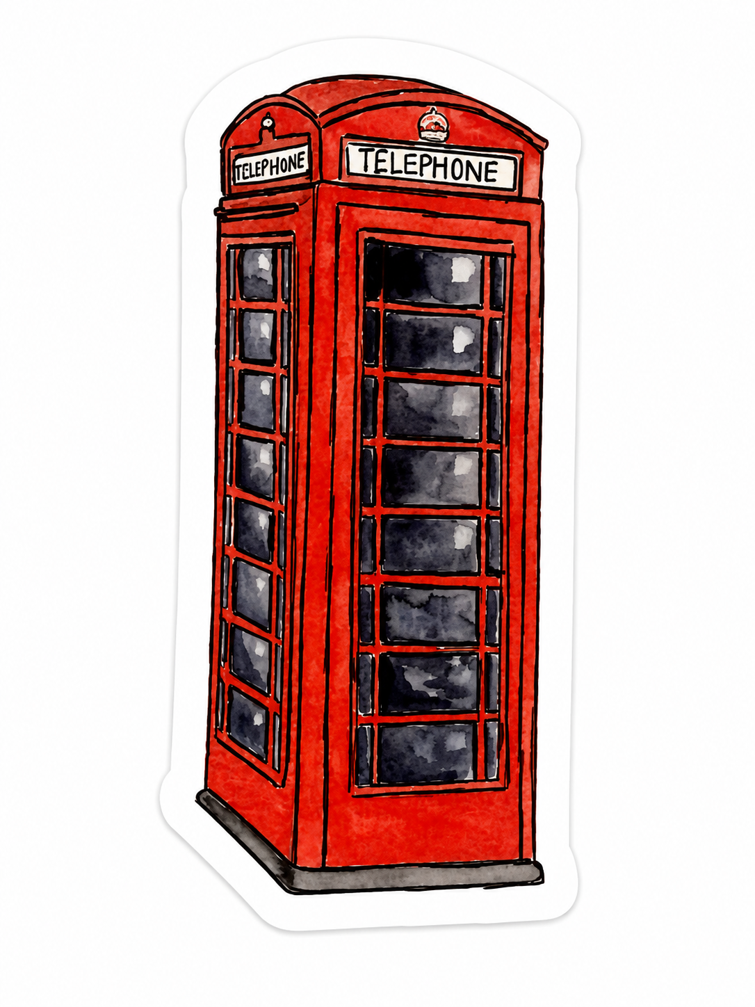 British Phone Booth Sticker