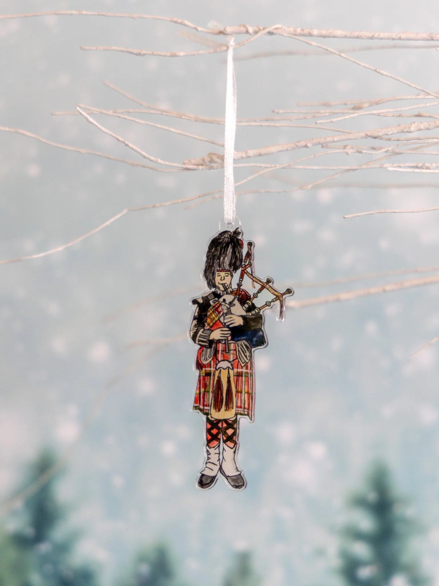 Bagpiper Acrylic Ornament
