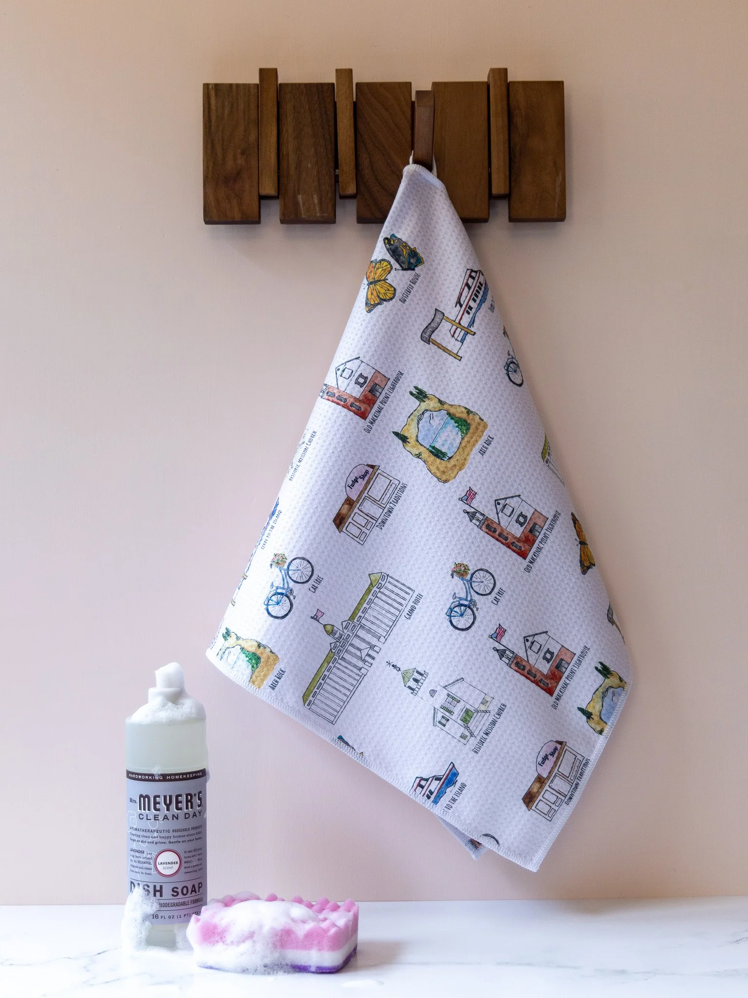 Mackinac Icon Waffle Towel 1 Abigail Leigh Designs.jpg