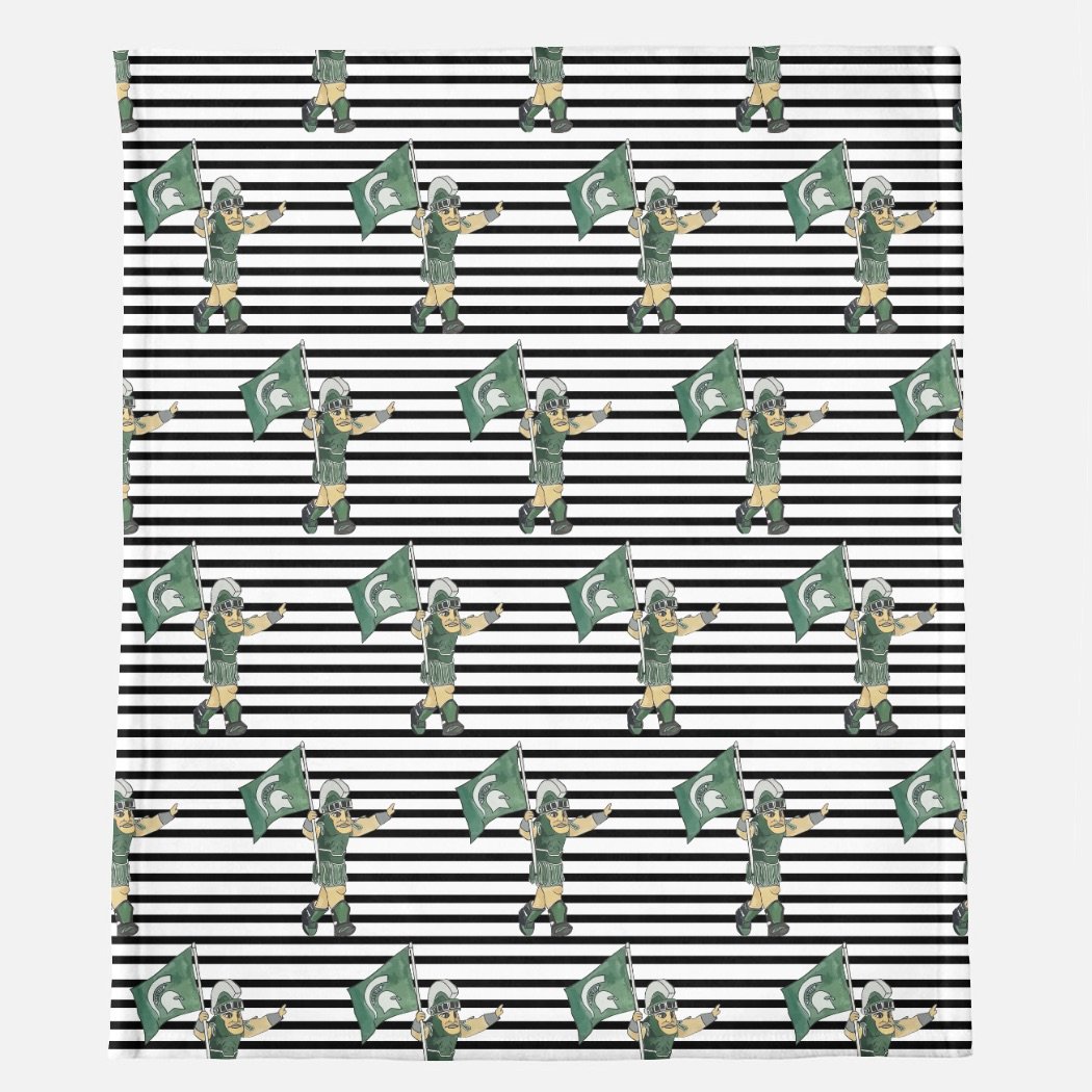 Stripped Sparty Blanket - PREORDER