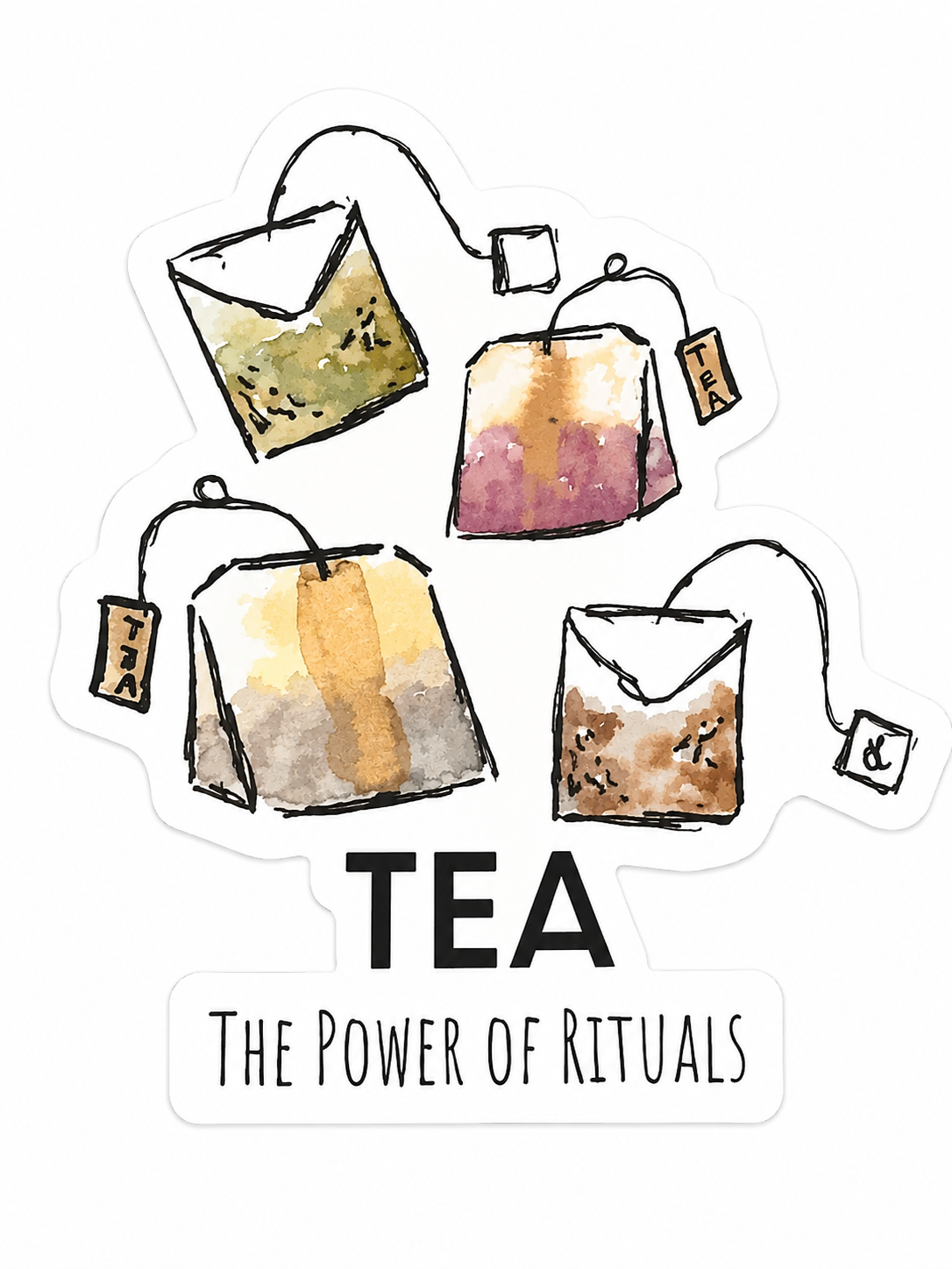 Tea Ritual Sticker - Tea Bags