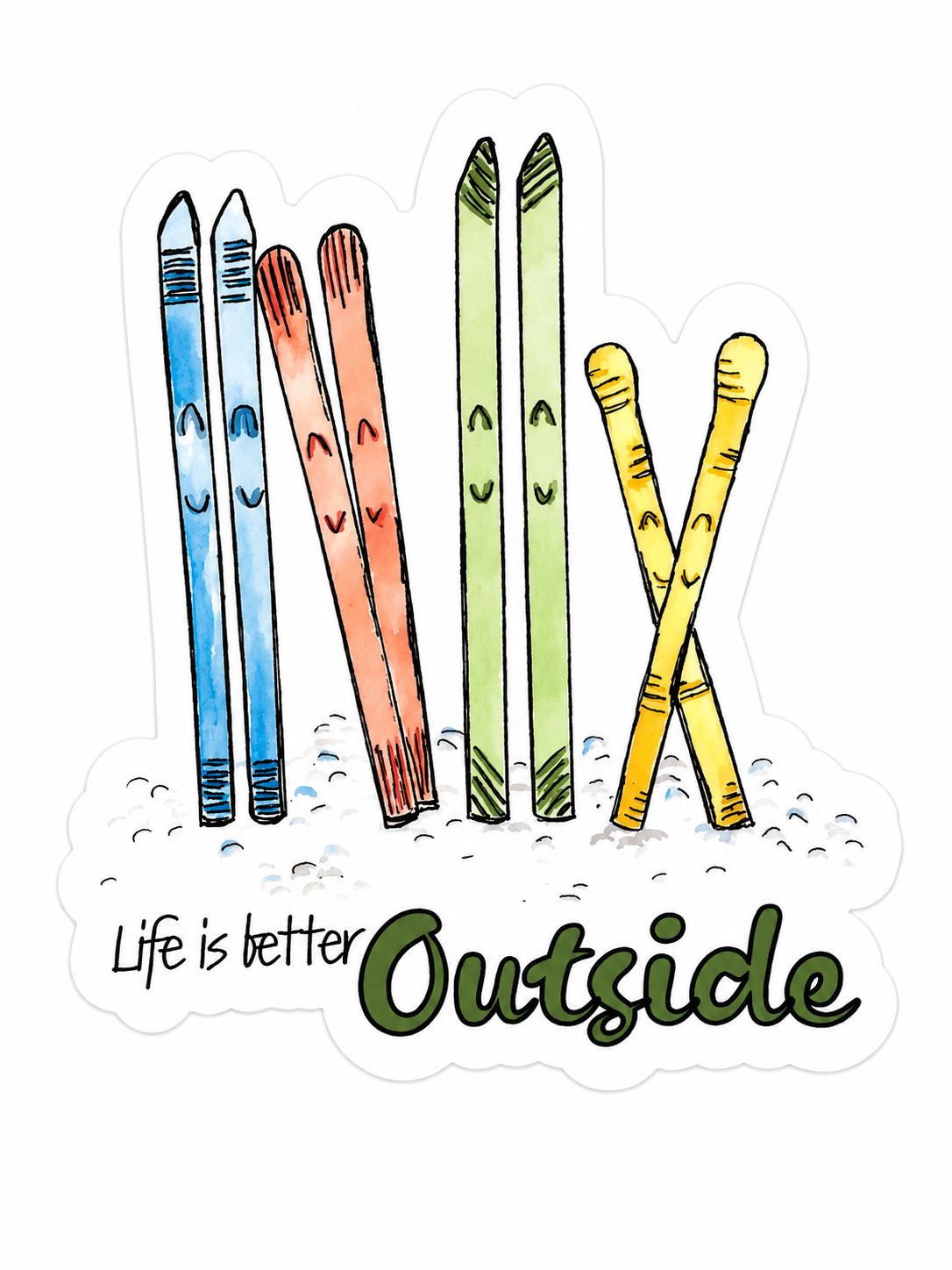 Ski Sticker