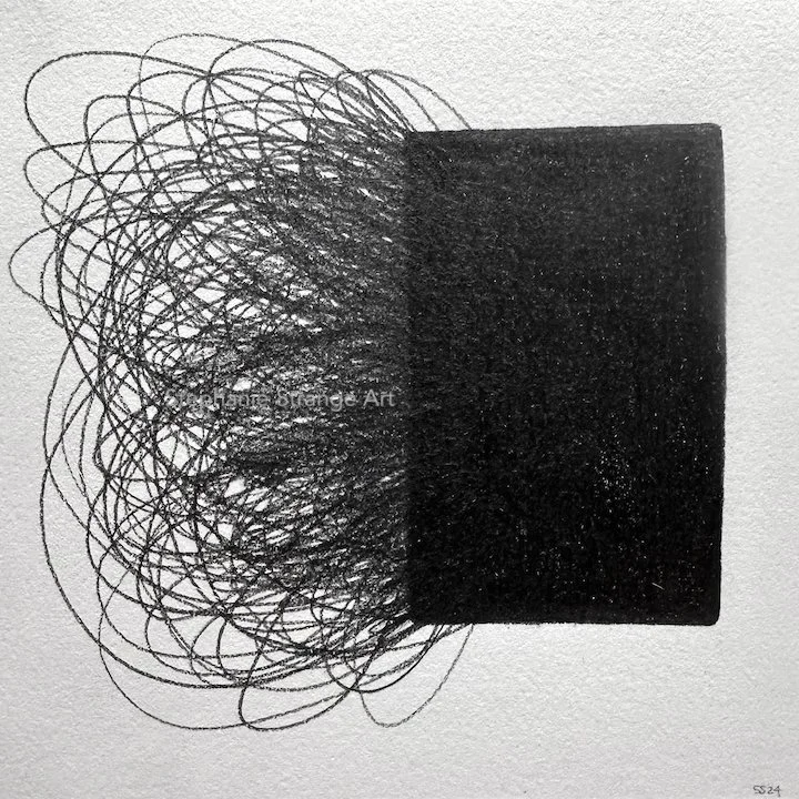 Density + Energy 001  | 5" x 5"  |  graphite on paper