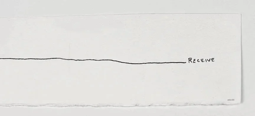 Receive Line 002  |  4.5" x 45"  | graphite on paper