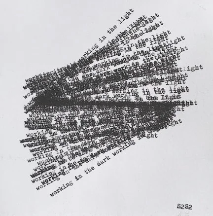 working in  |  typed poetry
