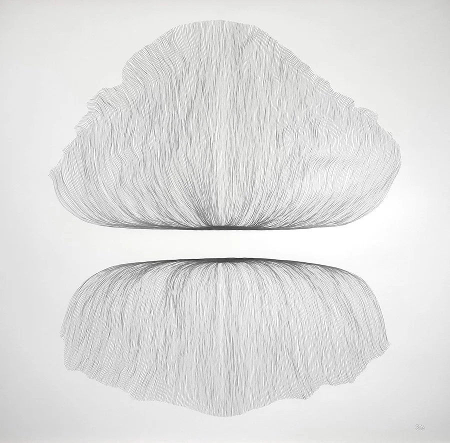 Cloud Falls  |  45" x 45"  | graphite on paper
