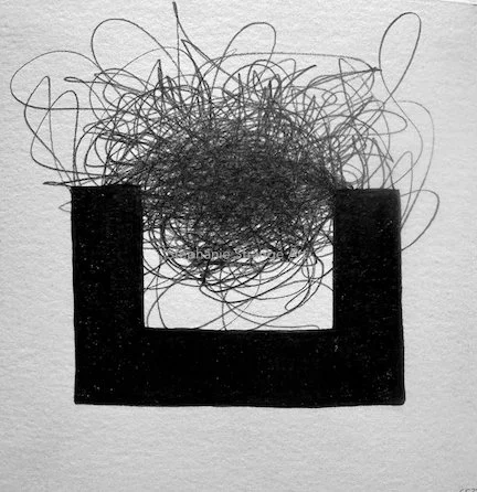 Density + Energy 002  | 5" x 5"  |  graphite on paper