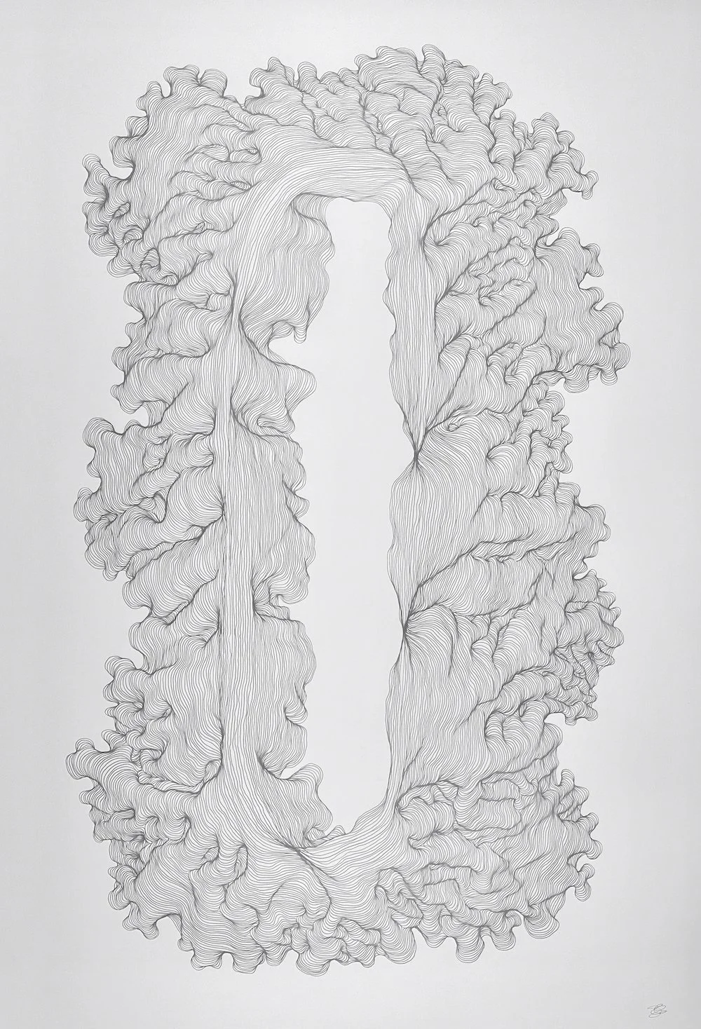 Heart Channel Eye  | 50" x 35"  |  graphite on paper