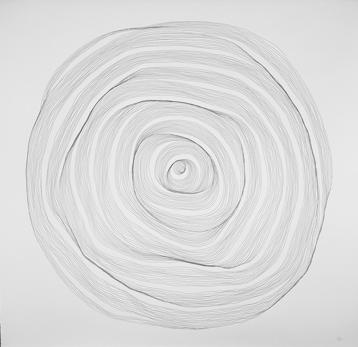Sunset Over Reflection  |  45" x 45"  | graphite on paper