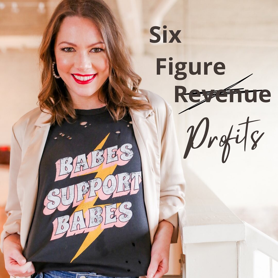 Want to know how I&rsquo;m generating a six figure profit in my business?
.
First of all, let me say that in my first year of business, I generated a loss.
.
Now in my second/thirdish year I&rsquo;ve reached my six figure profit goal!
.
Have there be