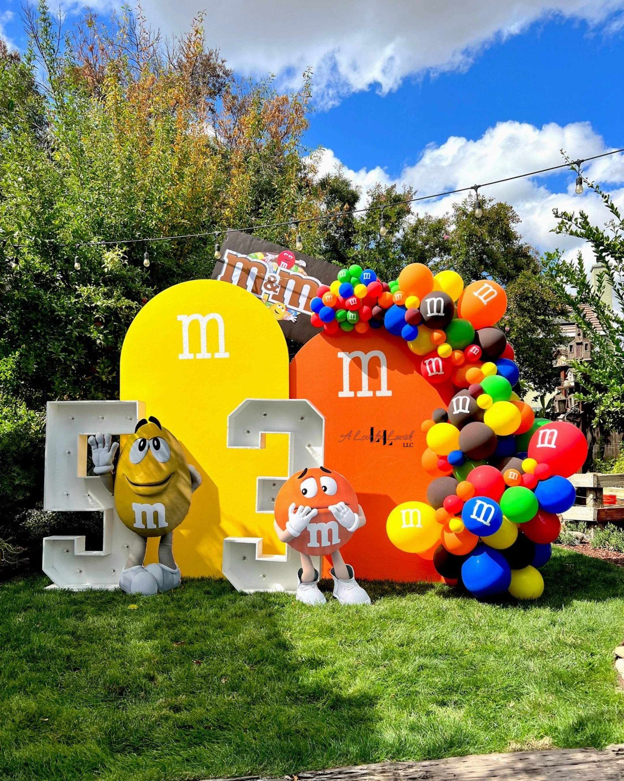 theme m&m party decorations