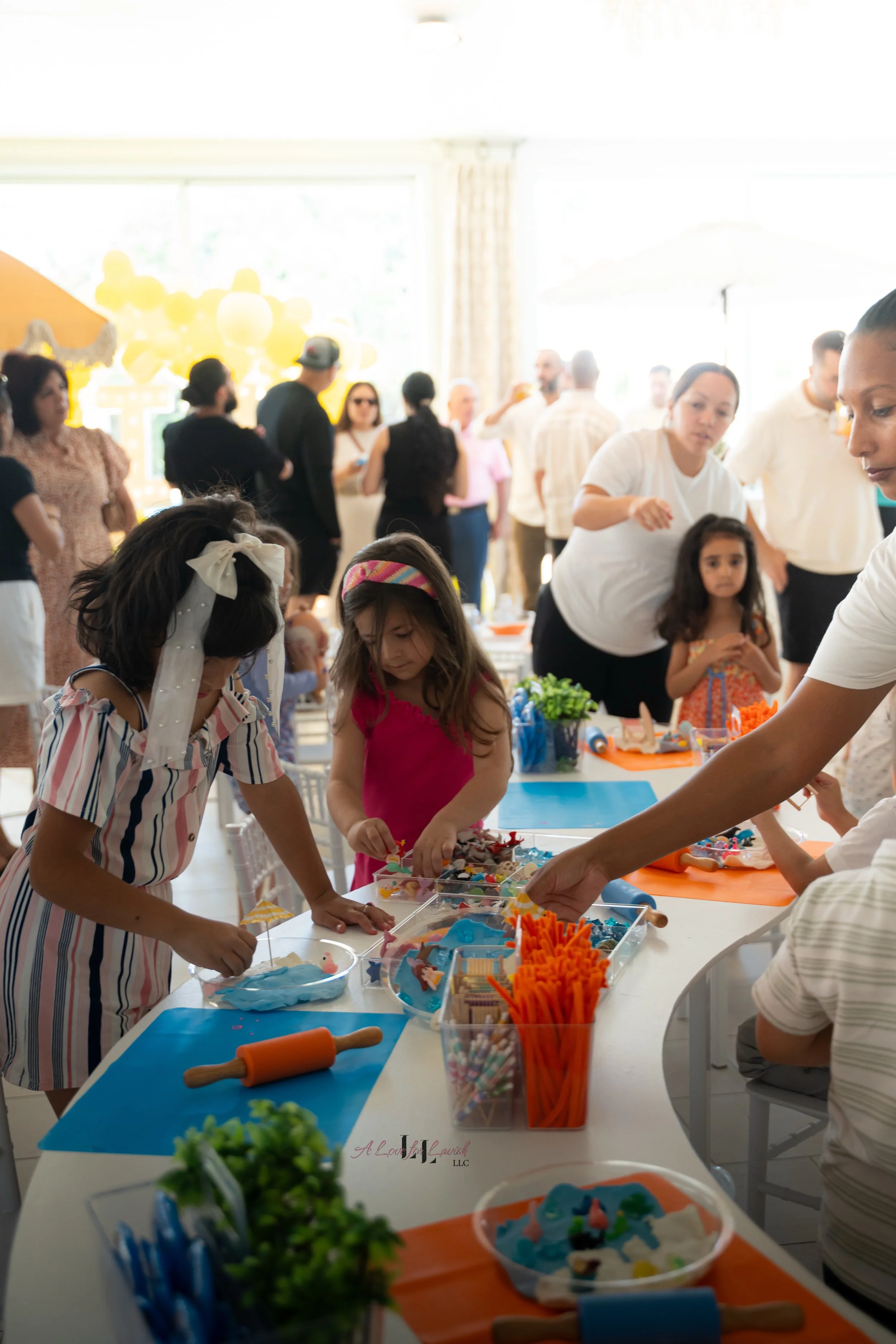 clay playdoh creations art and craft activity ideas party summer themed birthday one in the sun beach party balloons idea Bay Area toddler kids central valley events sensory hands-on habitat diorama 