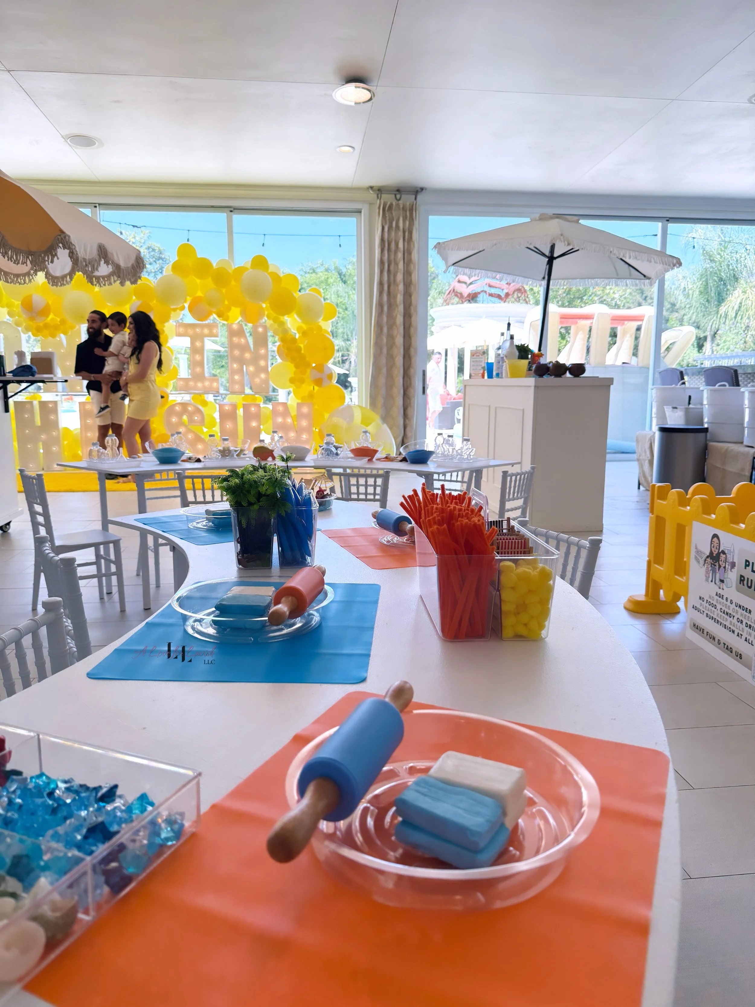 clay playdoh creations art and craft activity ideas party summer themed birthday one in the sun beach party balloons idea Bay Area toddler kids central valley events sensory hands-on habitat diorama 