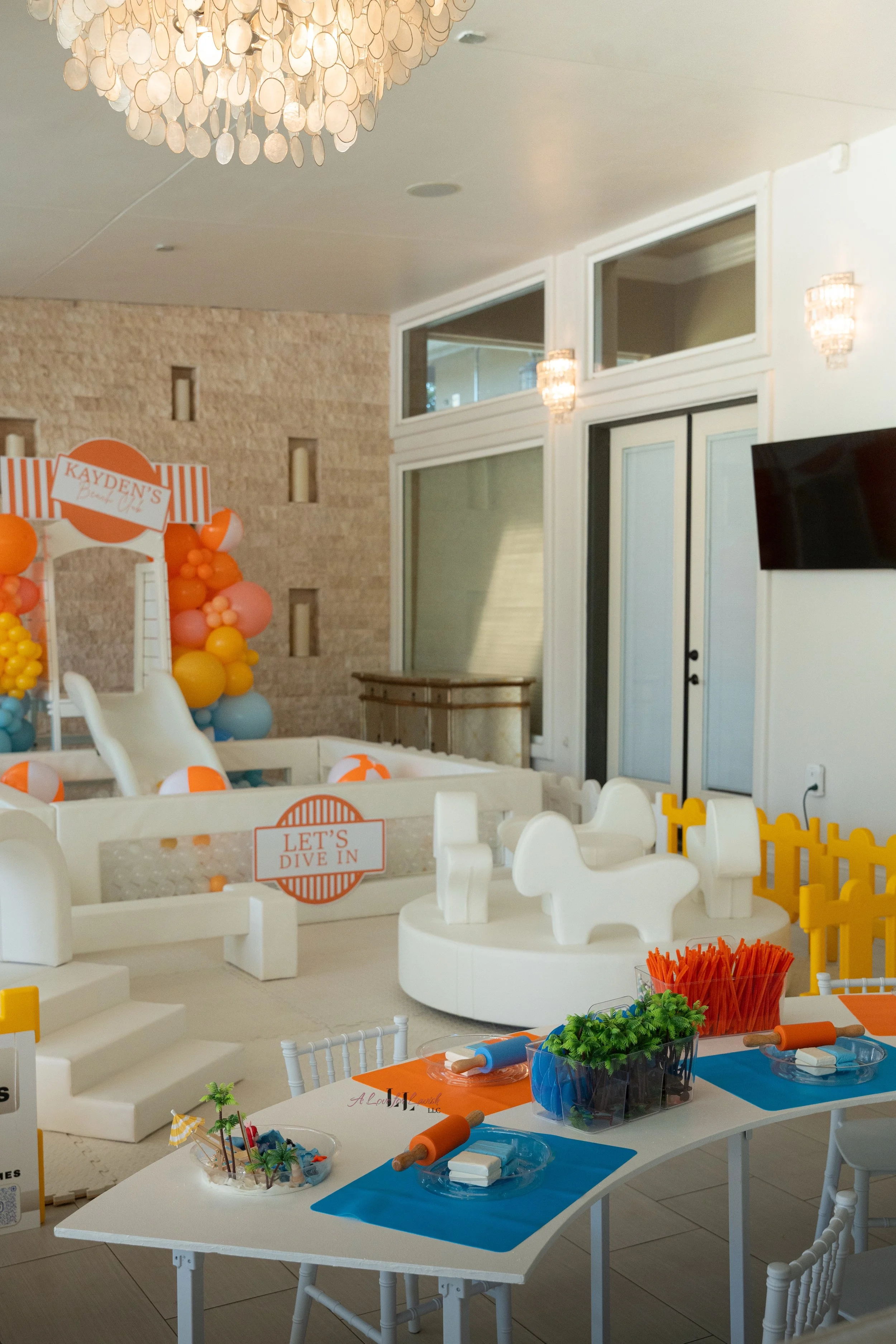 clay playdoh creations art and craft activity ideas party summer themed birthday one in the sun beach party balloons idea Bay Area toddler kids central valley events sensory hands-on habitat diorama 