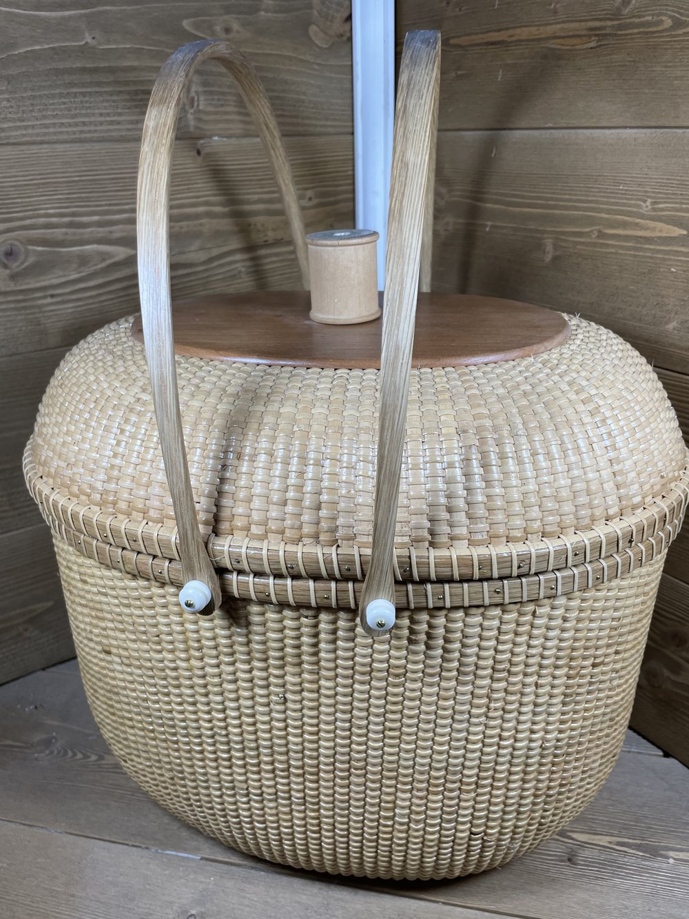 Nantucket Sewing/Knitting Basket with Shelf — Nantucket Creations