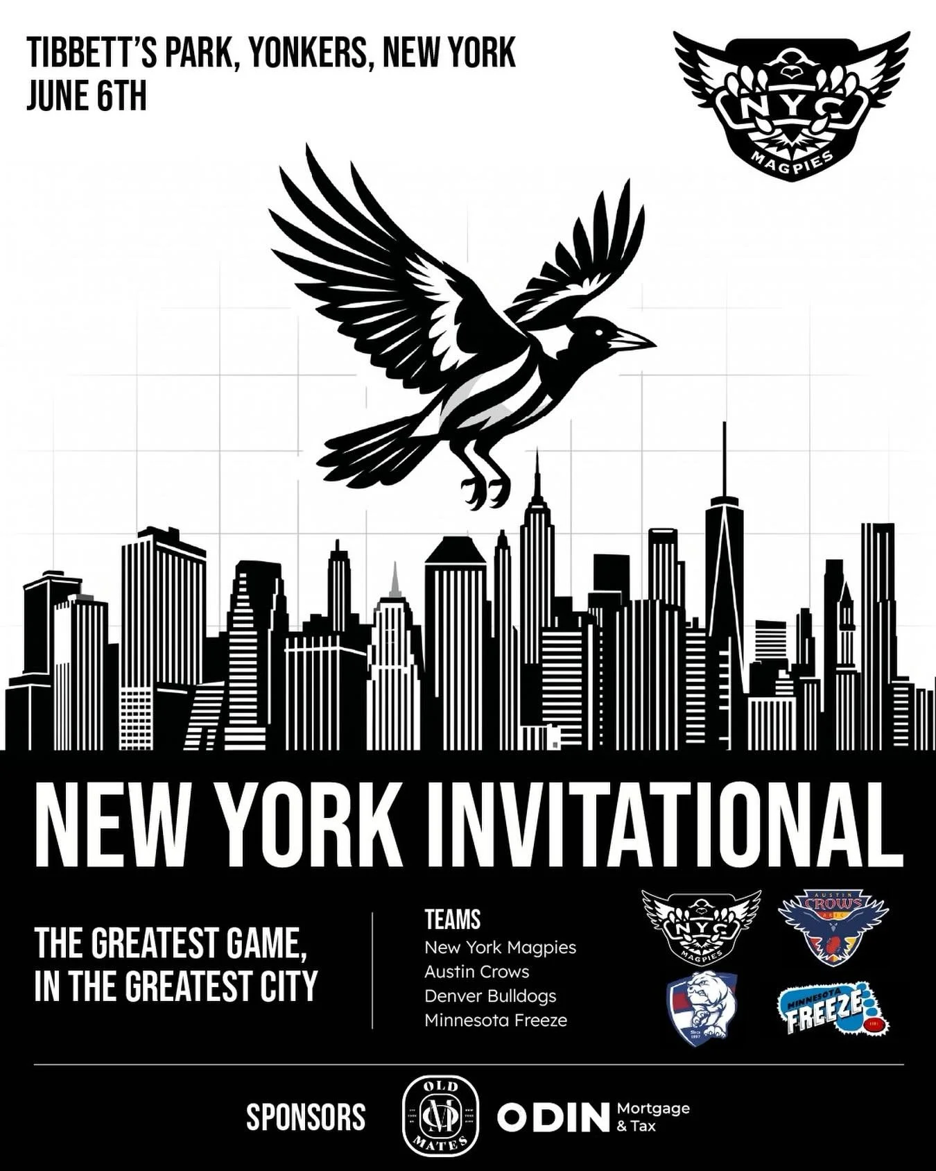 Join us on June 6 for what will be an epic tournament. Come on down and celebrate all things footy!

#footy #nyc #magpies #aussiesintheusa #usafl