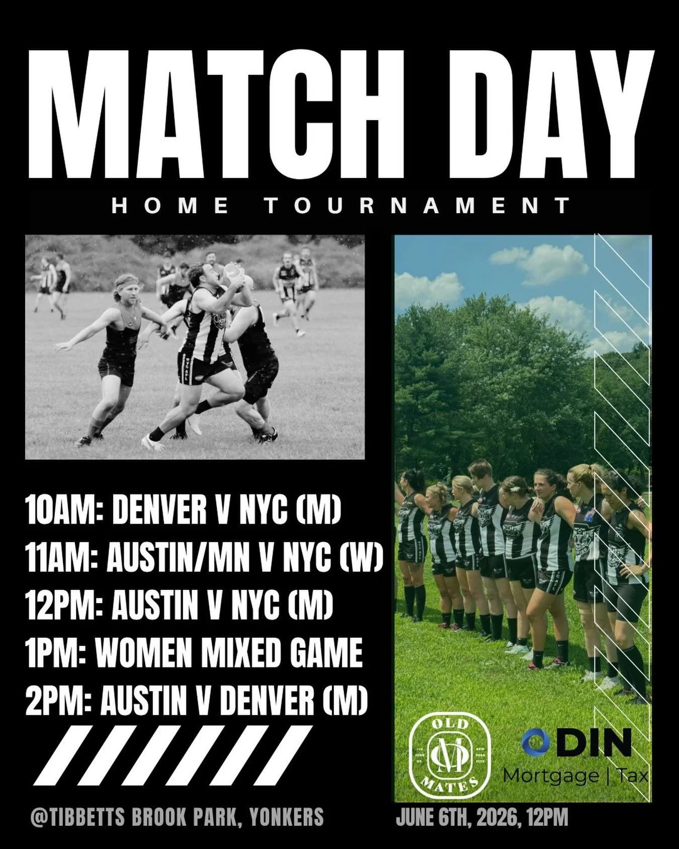 Ready for an action packed day in New York! Come on down and support the teams for a festival of footy. 

#footy #usafl #nyc #aussie #magpies