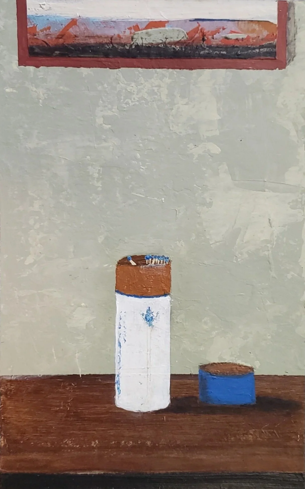 BLUE-TIP MATCHES  //   5.5 x 8.5   //   acrylic +masking tape on paper