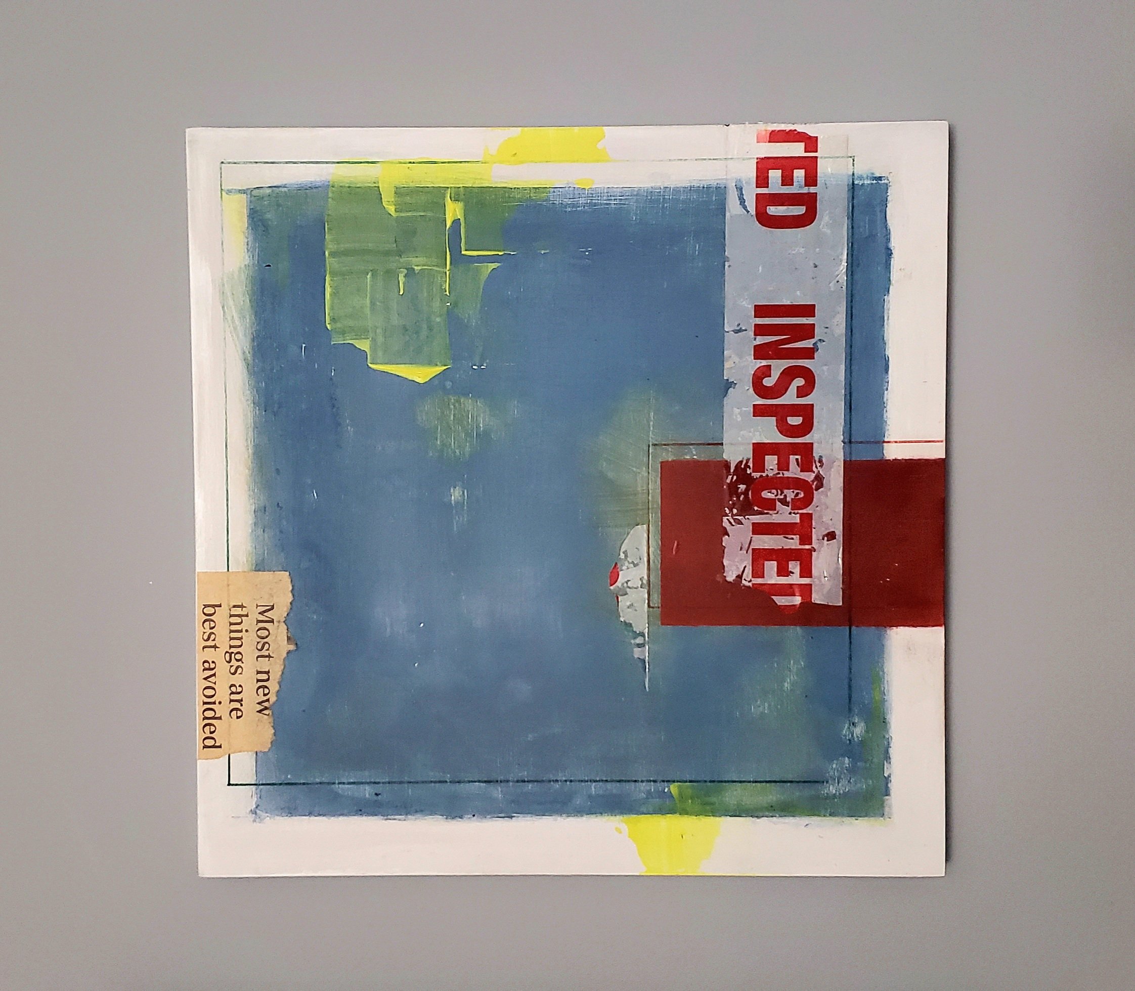 NO GUARANTEES  //  12 x 12  //  mixed media on cradled wood panel