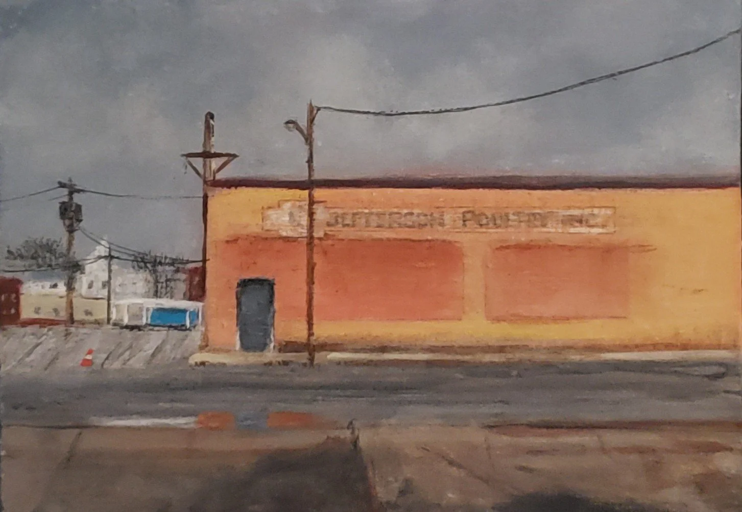 //  WEATHERED WAREHOUSE  //  5 X 7  //  acrylic on canvas panel