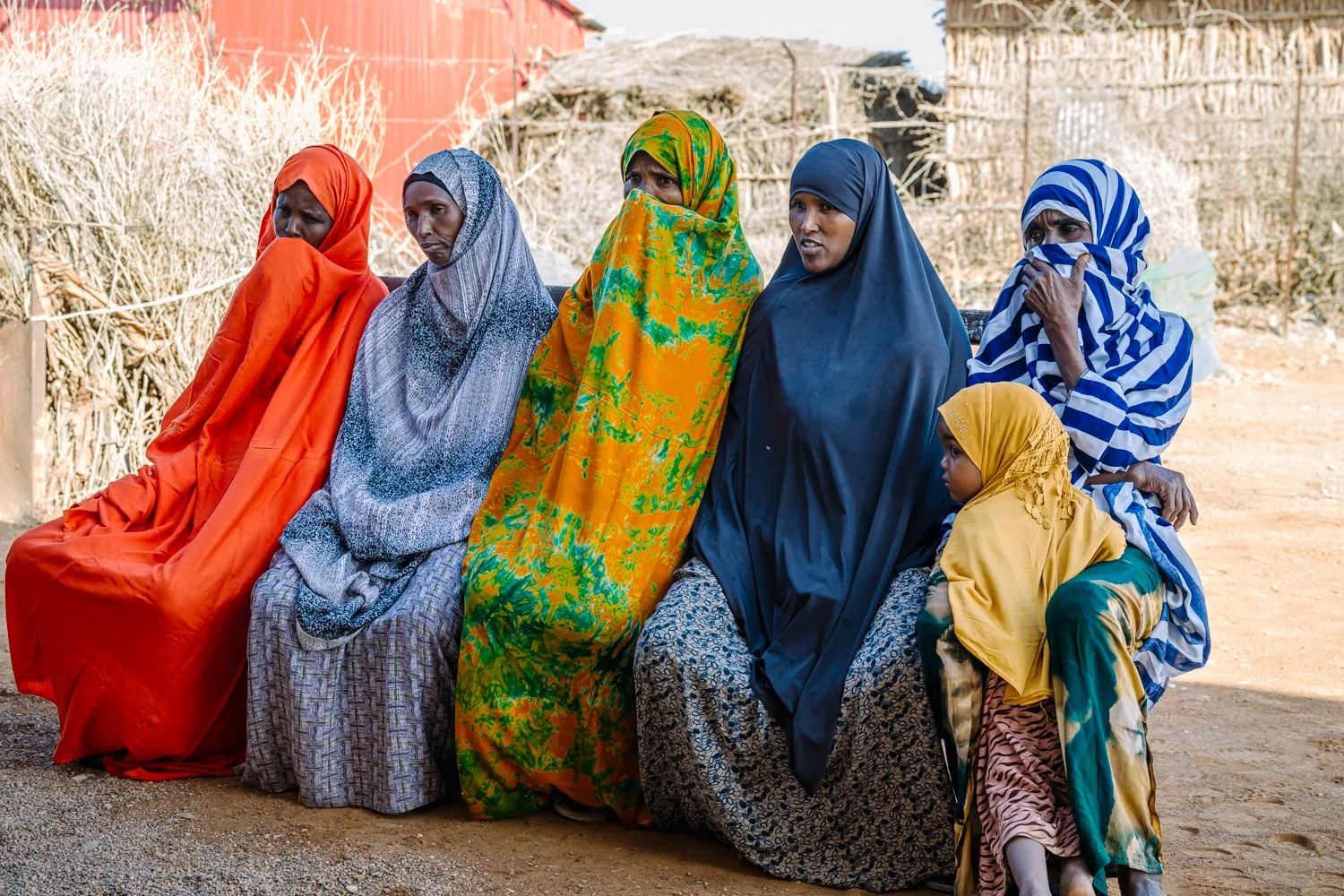  Women, who often help harvest myrrh, gather for a focus group to discuss it amid a drought Thursday, Jan 8, 2026, in Afcadde, Ethiopia. (AP Photo/Julianne Gauron) 