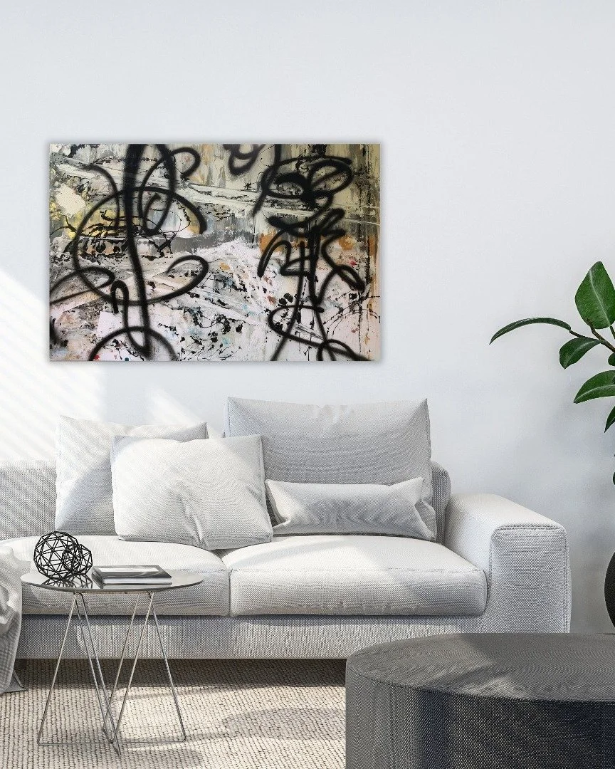 &quot;Raw movement with intricate depth&quot; 👨🏼&zwj;🎨🎨

Acquainted Information
Acrylic on Canvas
40 x 60
Available

Acquainted Information is a bold exploration of energy and chaos, where sweeping black gestures cut across a textured field of la