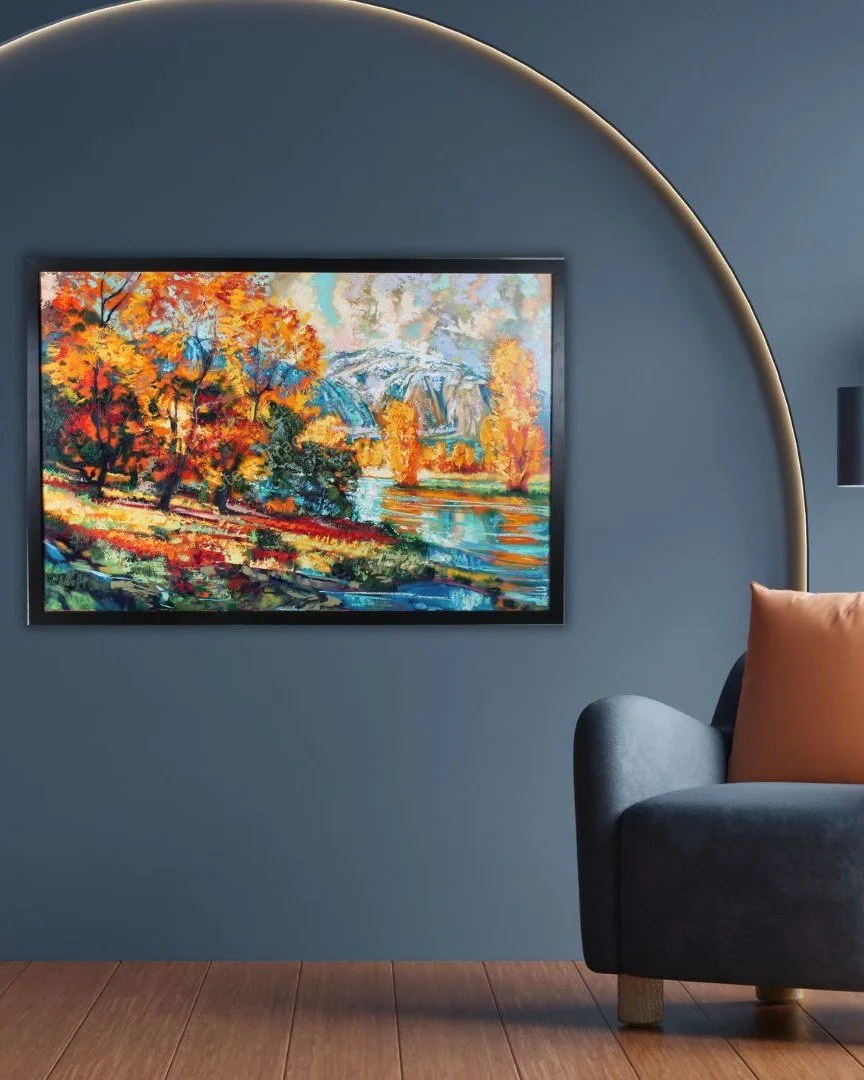 🌼 A vivid celebration of nature's brilliance 🌼

Roxborough
Oil on Canvas
40 x 60

A vivid celebration of nature's brilliance, Roxborough captures a breathtaking riverside scene. Bursts of crimson, gold, and amber trees dance against cool reflection