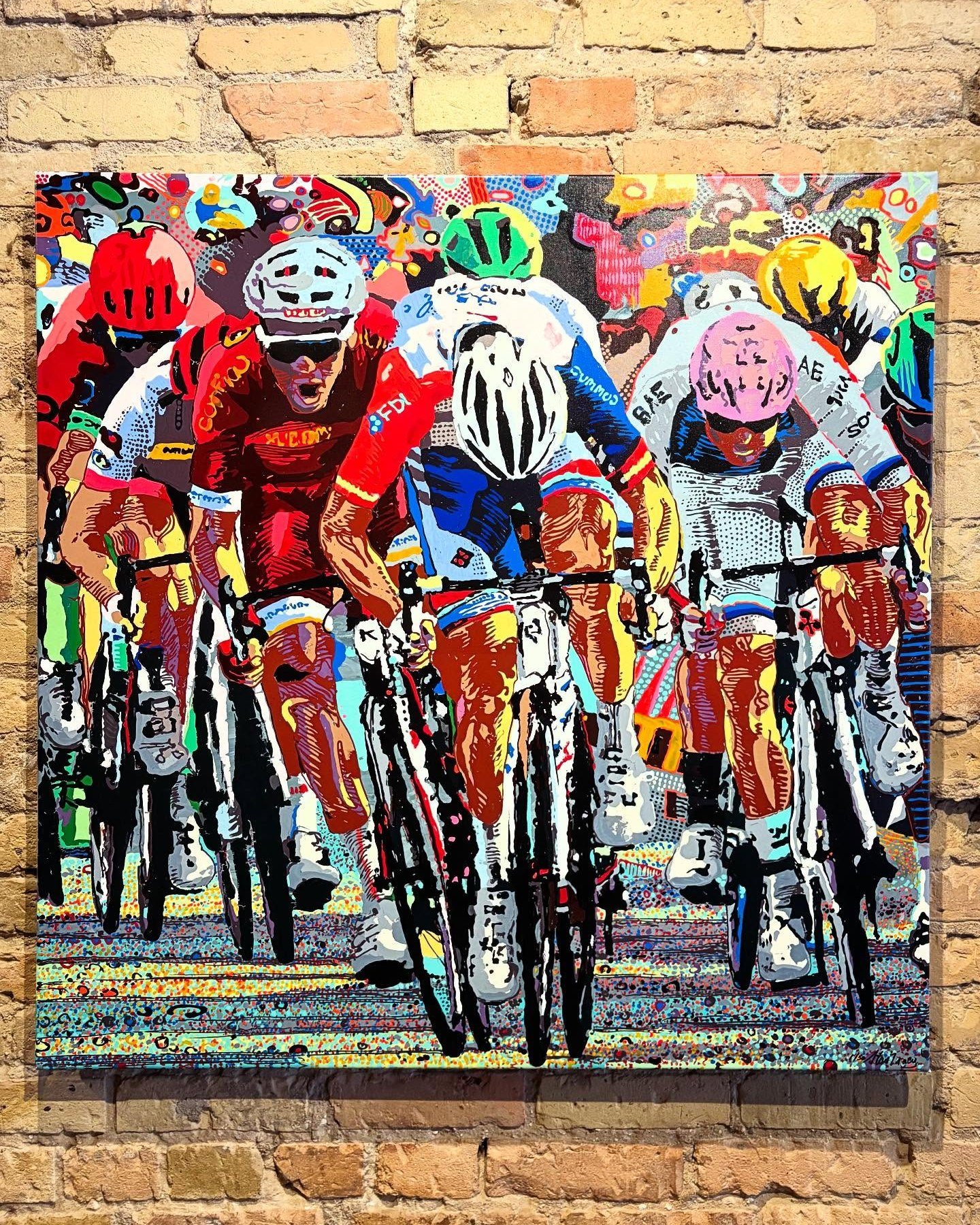 🚲 Competitive and surging forward as one. 🚲

Cyclonic
Artist Print on Canvas
40 x 40
$ 595 CAD

Cyclonic captures the intensity of a cycling peloton in full sprint&mdash;compressed, competitive, and surging forward as one. The close, frontal compos