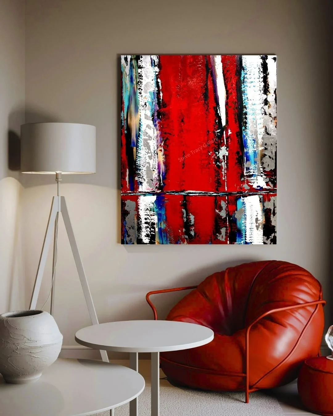 🎨 Art that inspires courage, determination, and presence 🎨 
 
Hero
Acrylic on Canvas
60" x 48"
Through Gallery

Hero is a bold abstract composition that commands attention through its powerful use of colour, contrast, and texture. Vibrant