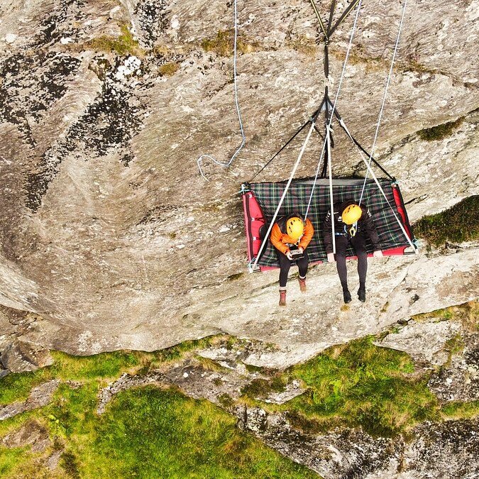 Ever fancied doing something COMPLETELY different? Our clients did just that with our exclusive 'Cliff Camping - Lunchtime Hamper' experience!

Indulge in a gourmet hamper filled with local flavours, all while suspended over breathtaking landscapes. 