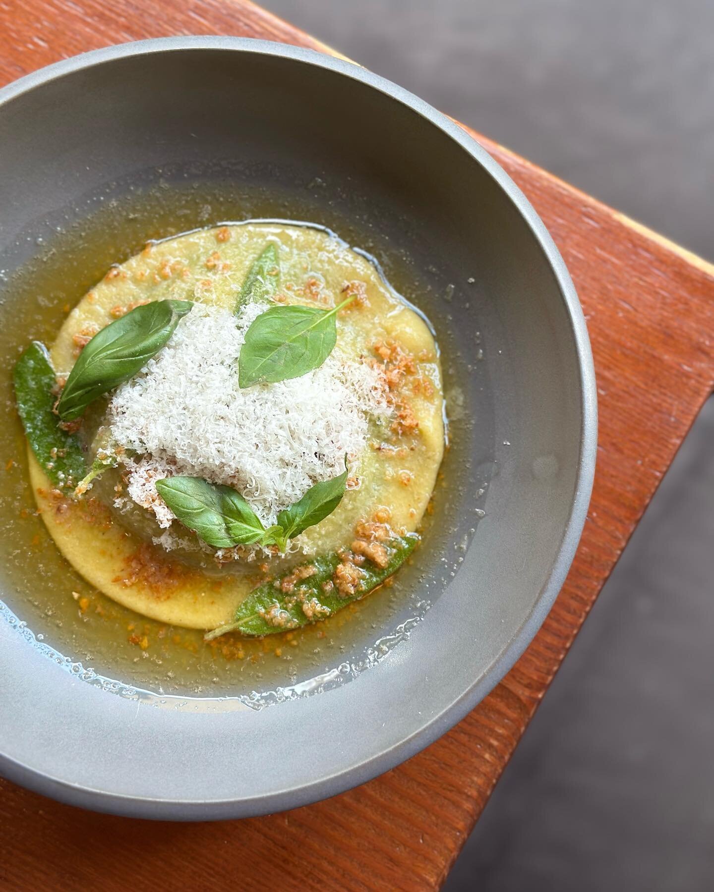 5/11-5/13 Menu Highlight &mdash; 
The Raviolo, with duck egg, parmigiana, brown butter. 

Dinner from 5:30-9:00pm, Thursday - Saturday.