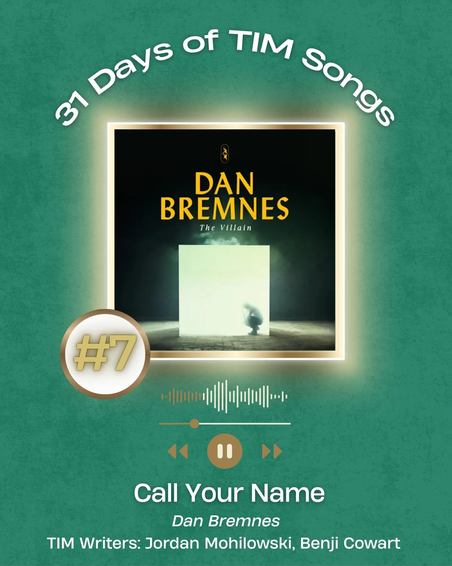 Happy 31 Days of TIM Songs! A month-long celebration highlighting the writers and songs from 2025!

✨Day 7: Call Your Name✨

🎶This song first released as a single in late February by Dan Bremnes, and later on his project that released in October, &l