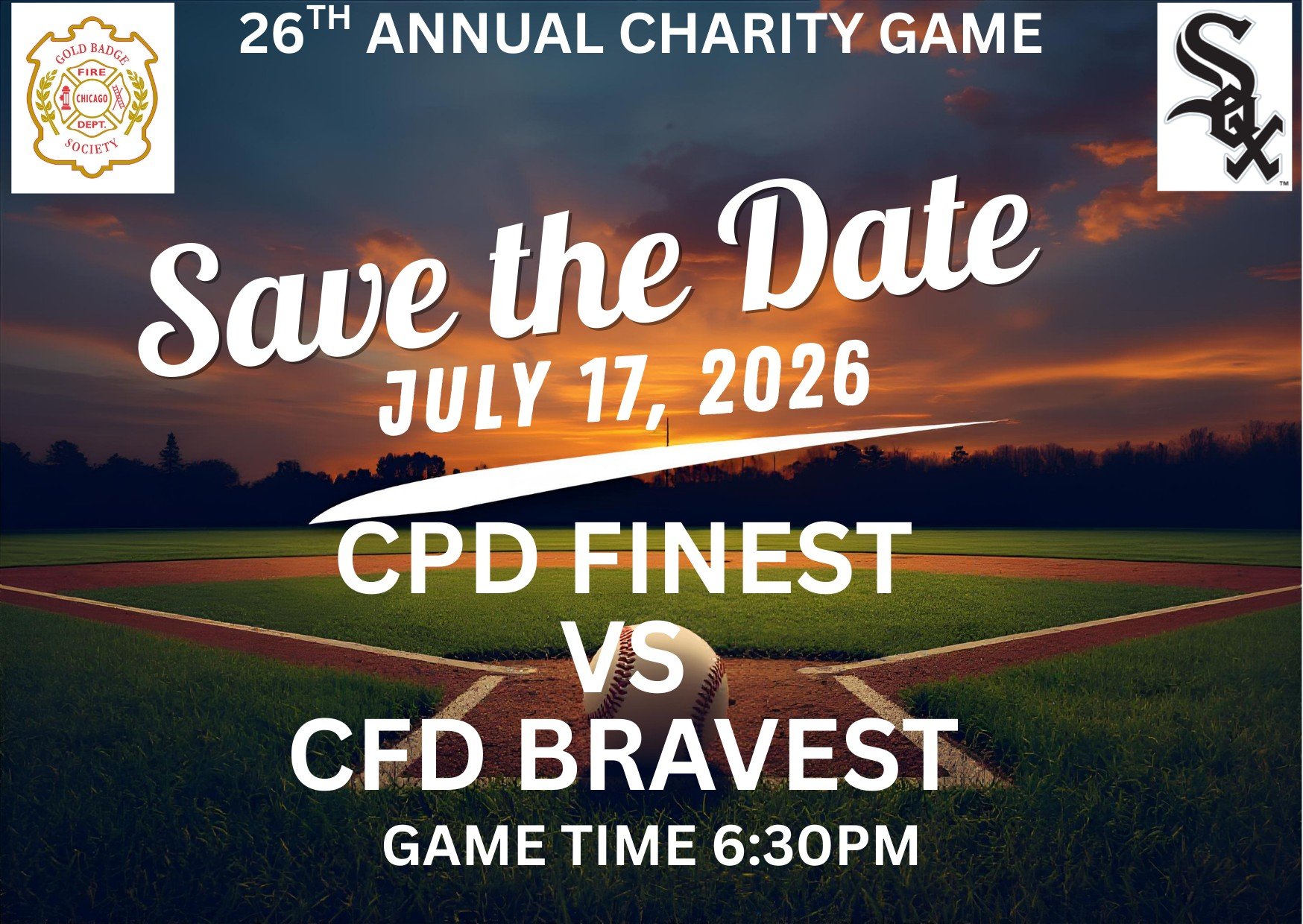 SAVE THE DATE | 26th Annual Charity Baseball Game