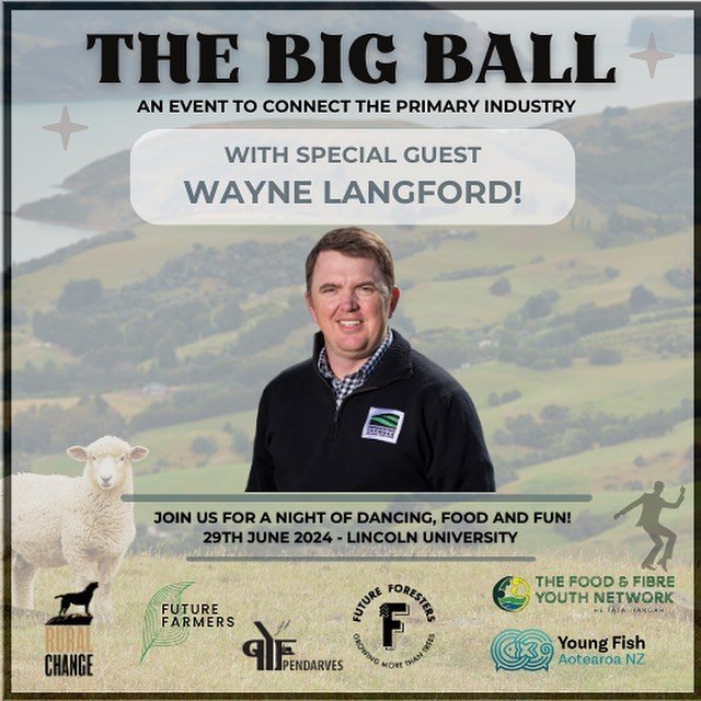 Excited to announce the first special guest of the Big Ball @yolofarmernz and Federated Farmers President Wayne Langford! Tickets are on sale now for only $65, click the link in our bio to purchase 🎟️