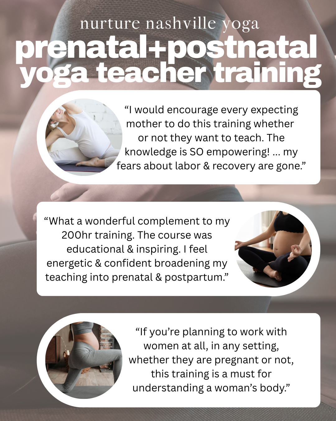 Nurture Prenatal+Postnatal Yoga Teacher Training